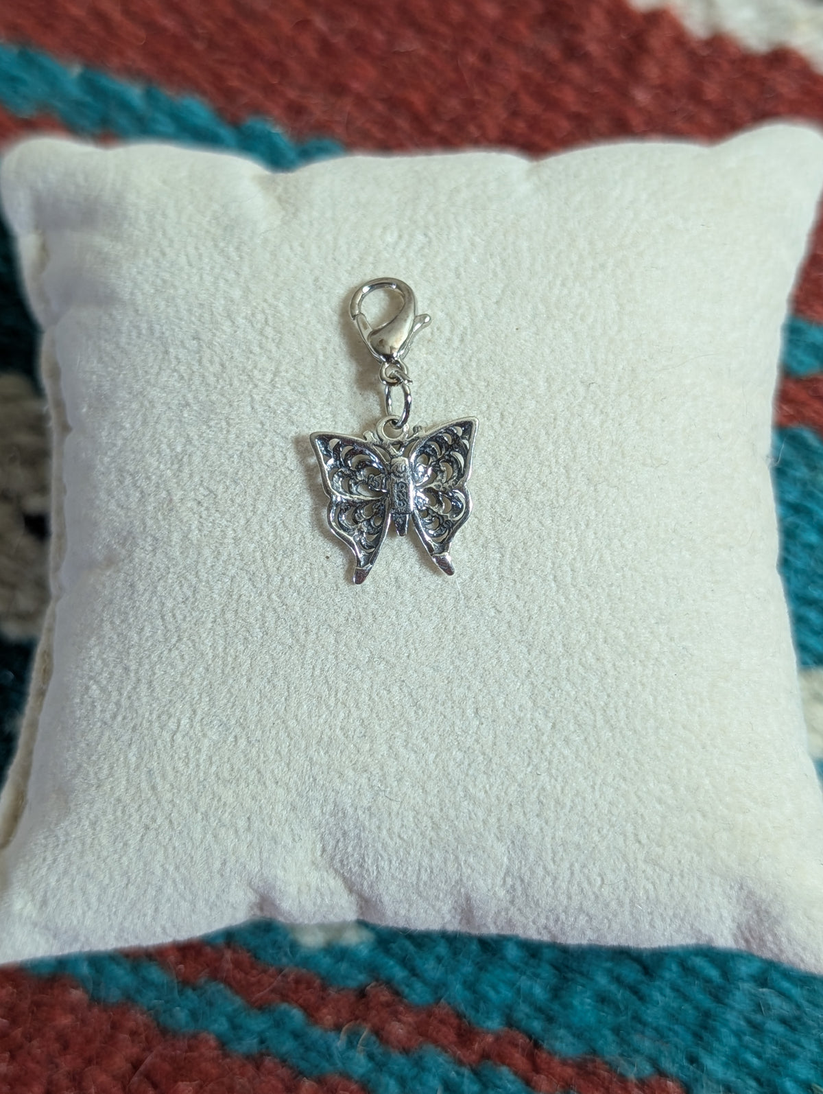 Handcrafted Small Butterfly Charm Sterling Silver Variant 3