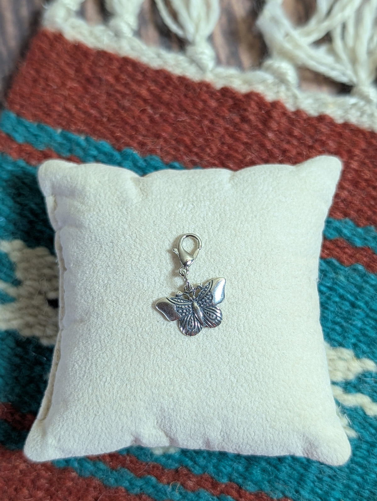 Handcrafted Small Butterfly Charm Sterling Silver Variant 2