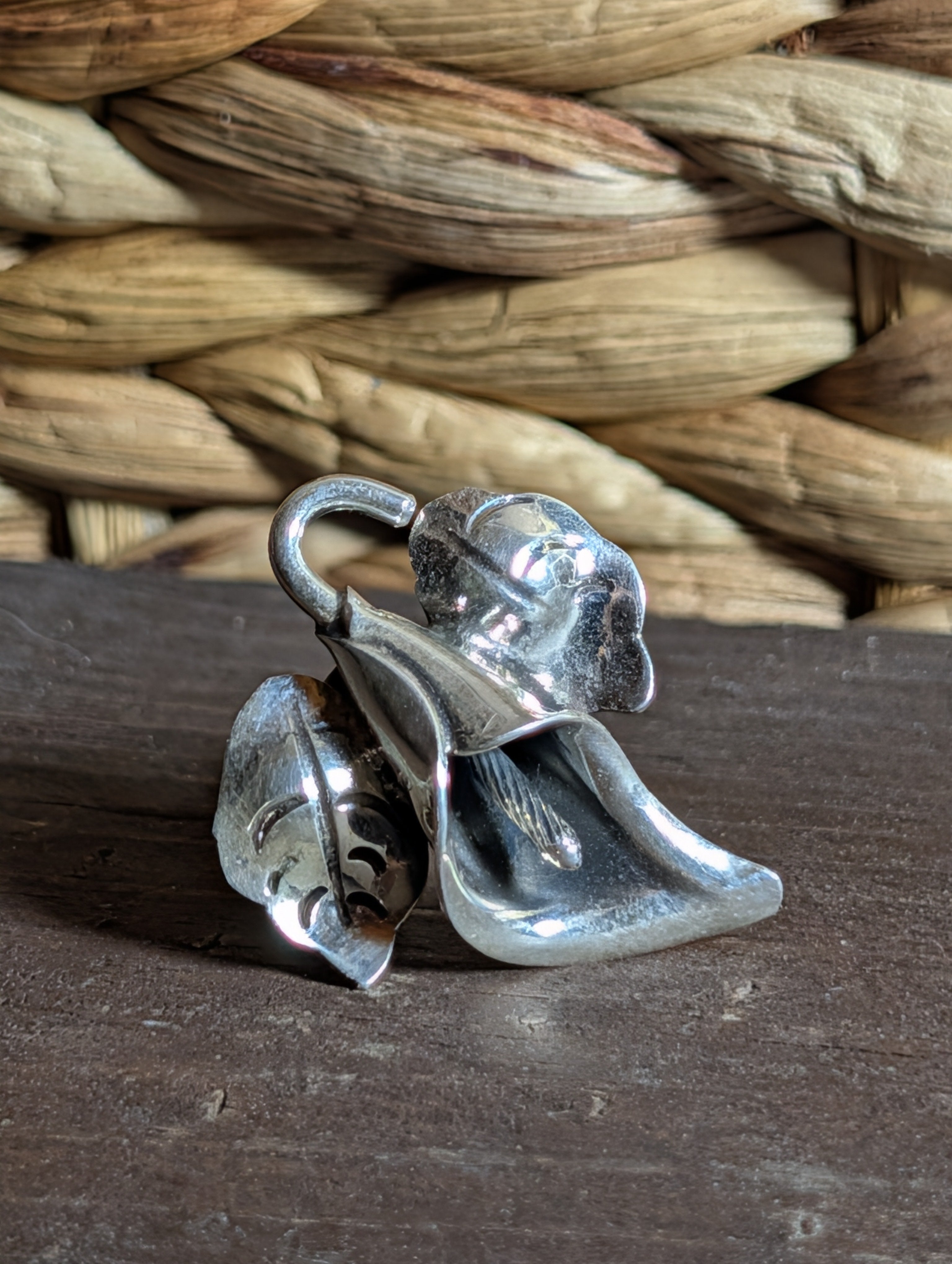 Blooming Calla Lily Sterling Silver Adjustable Ring