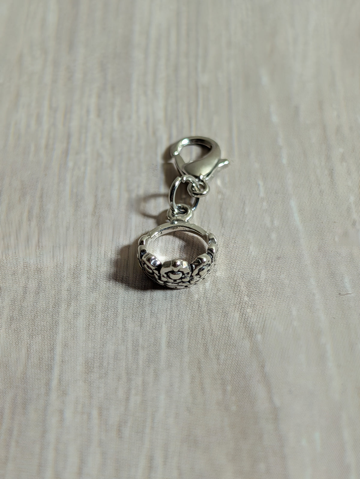 Handcrafted Small Princess Crown Charm Sterling Silver