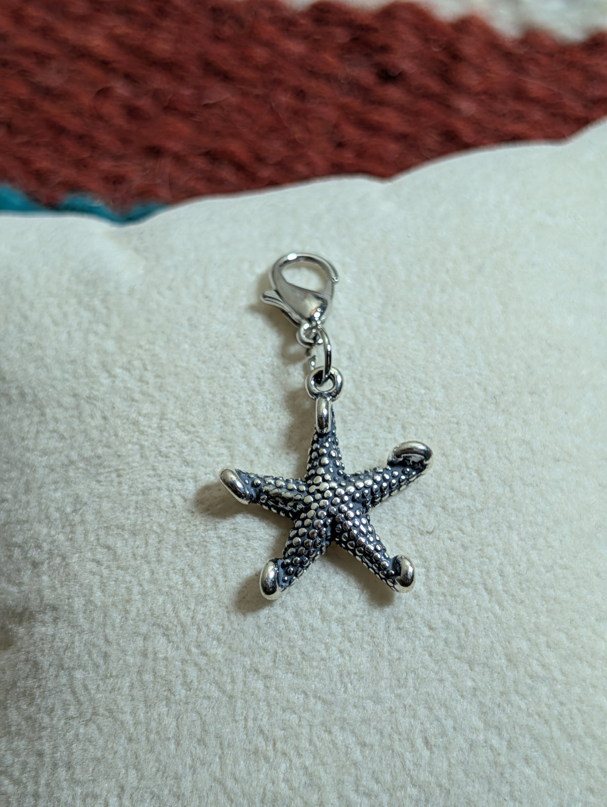 Handcrafted Curled StarFish Ocean Charm Sterling Silver