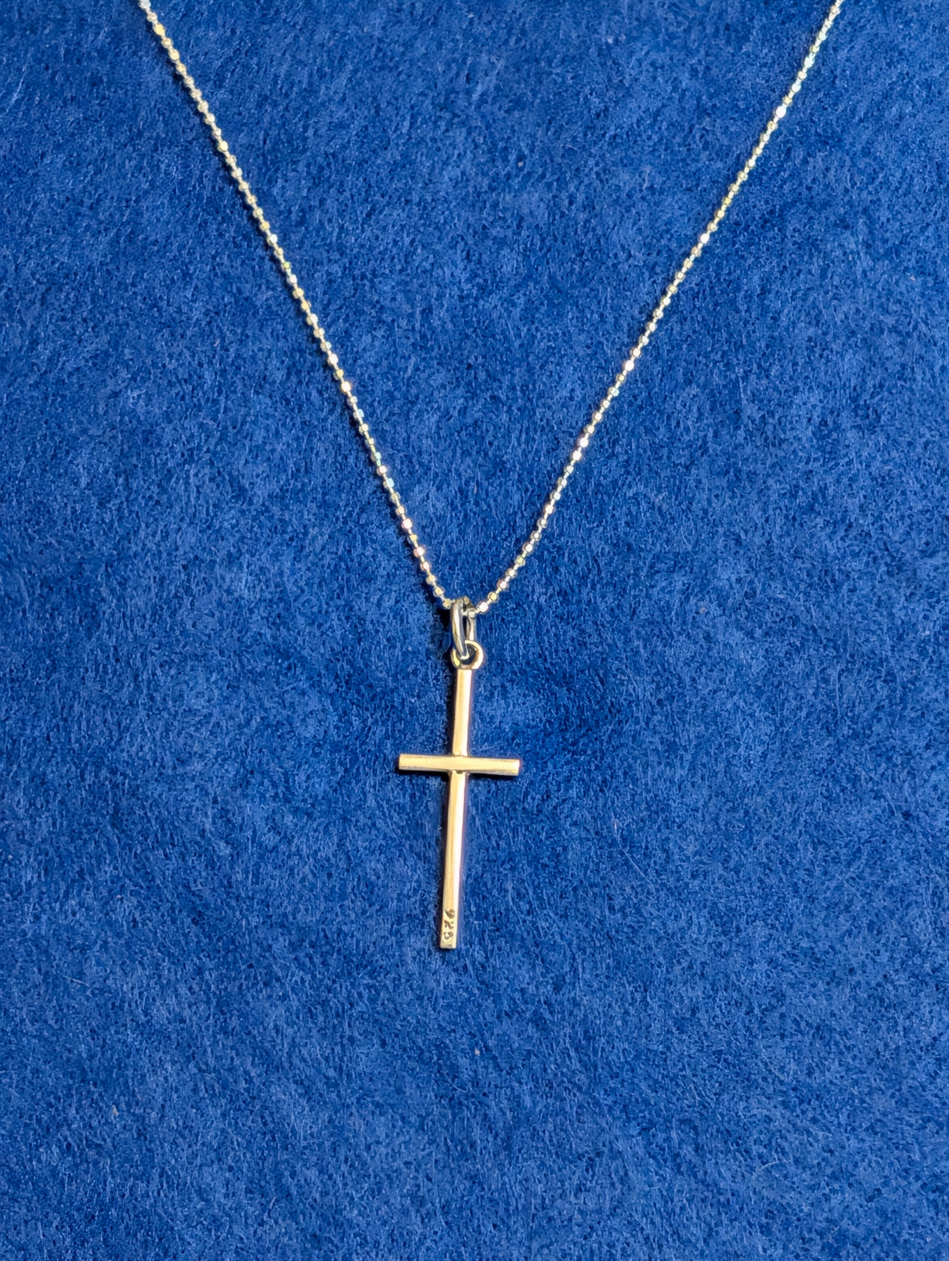 Sterling Silver Small & Simple Cross Necklace