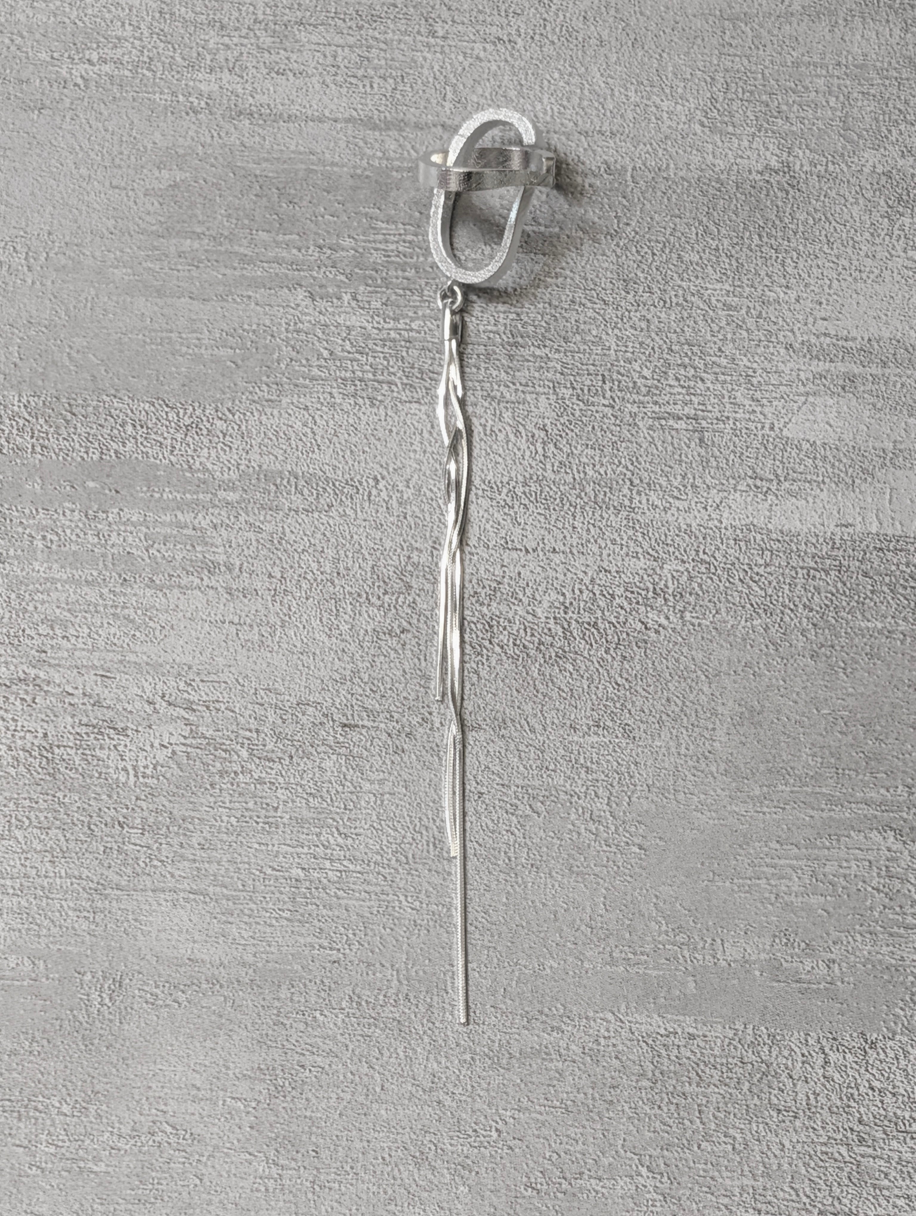 Sterling Silver X-Nova Left Ear Cuff