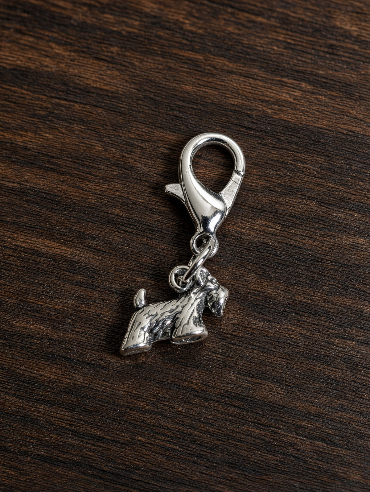 Handcrafted Mini Scottish Terrier Dog Charm Sterling Silver