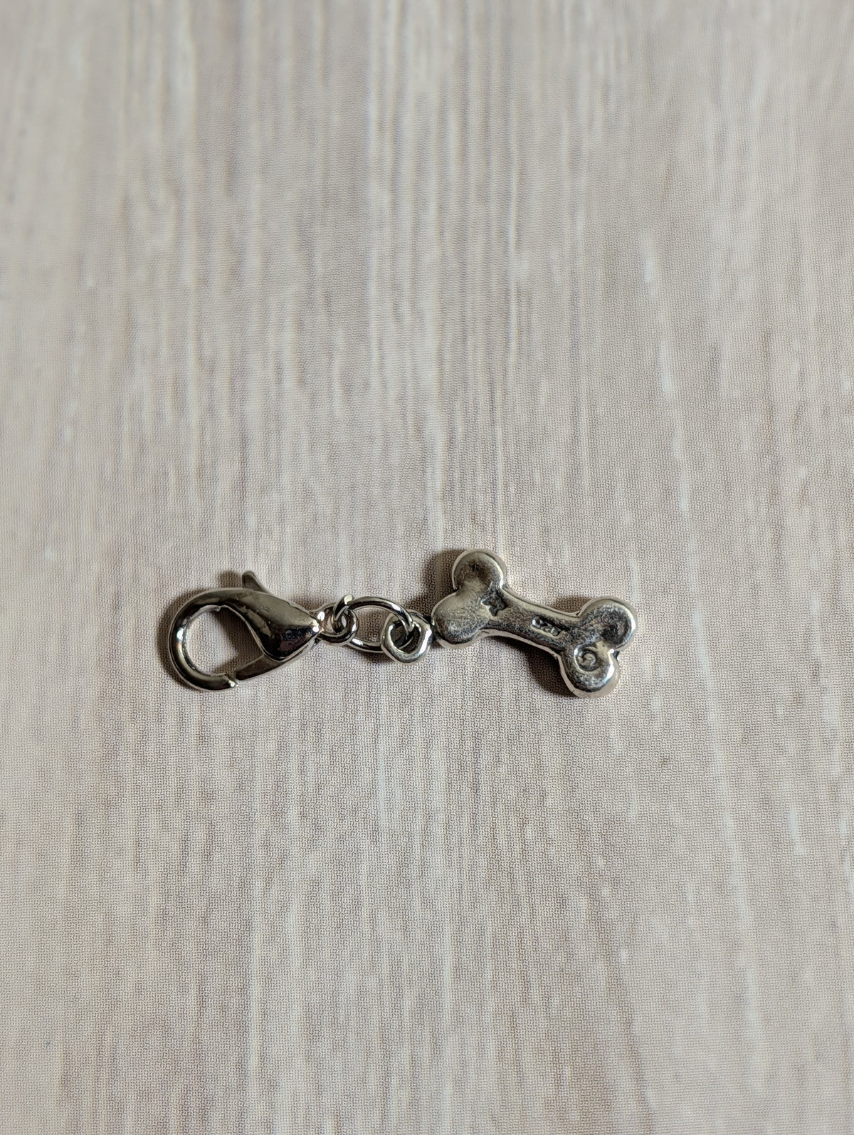 Handcrafted Small Dog Bone Charm Sterling Silver