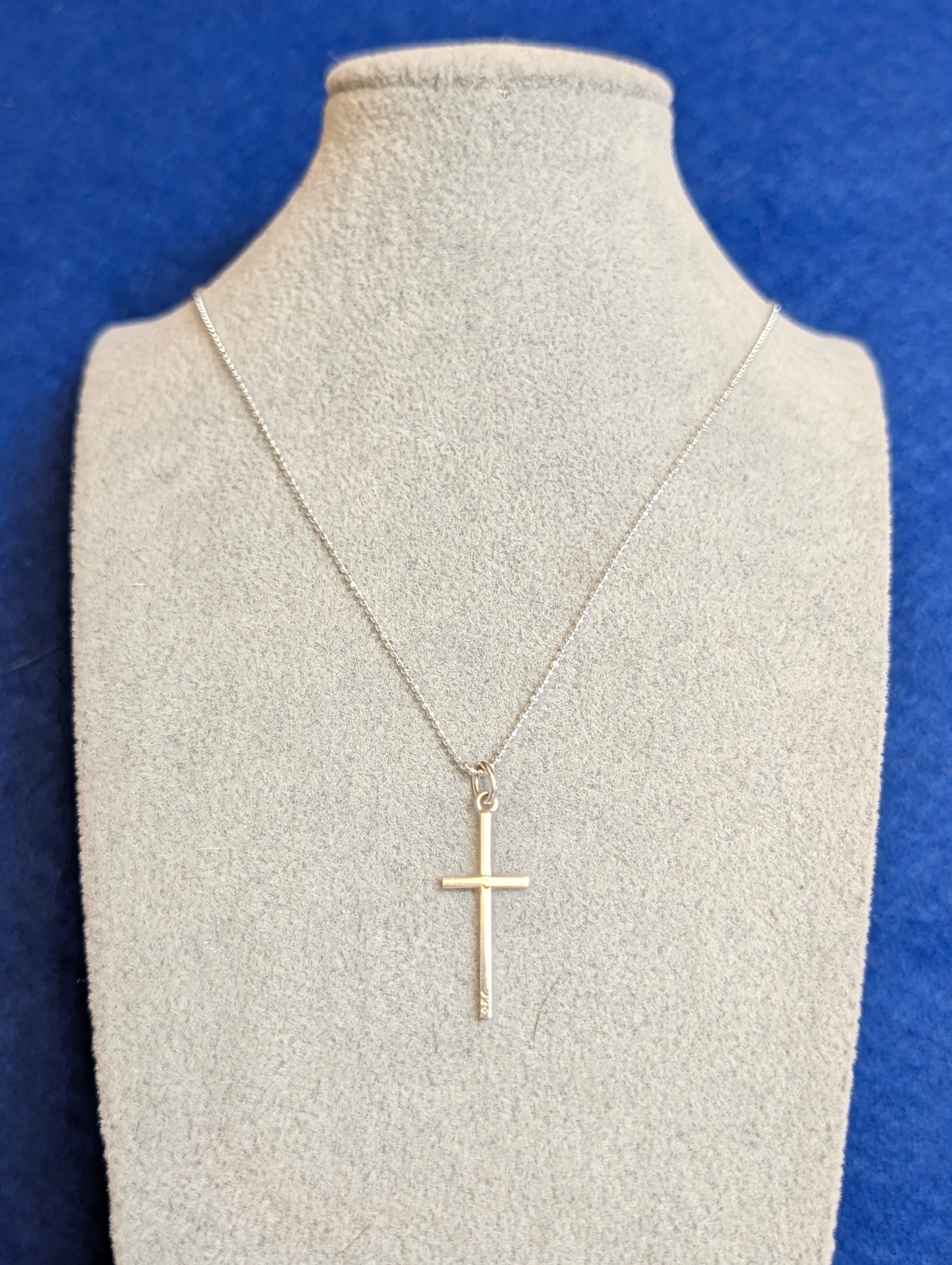 Sterling Silver Small & Simple Cross Necklace