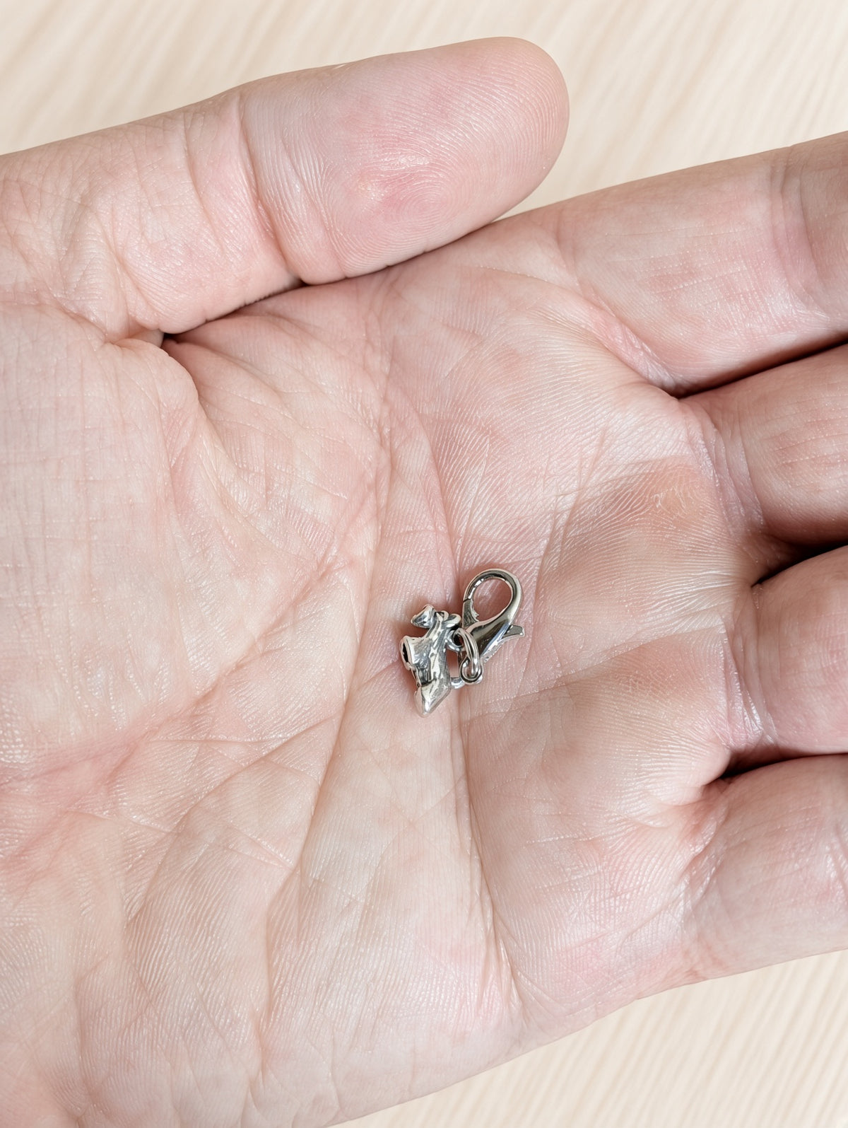 Handcrafted Mini Scottish Terrier Dog Charm Sterling Silver