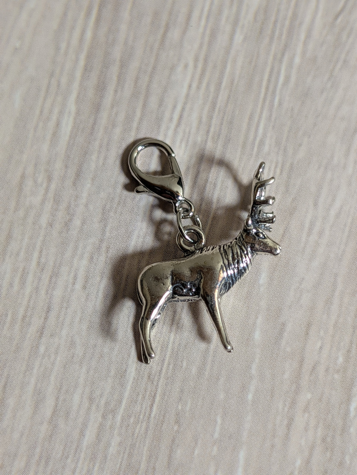 Handcrafted Elk Charm Sterling Silver