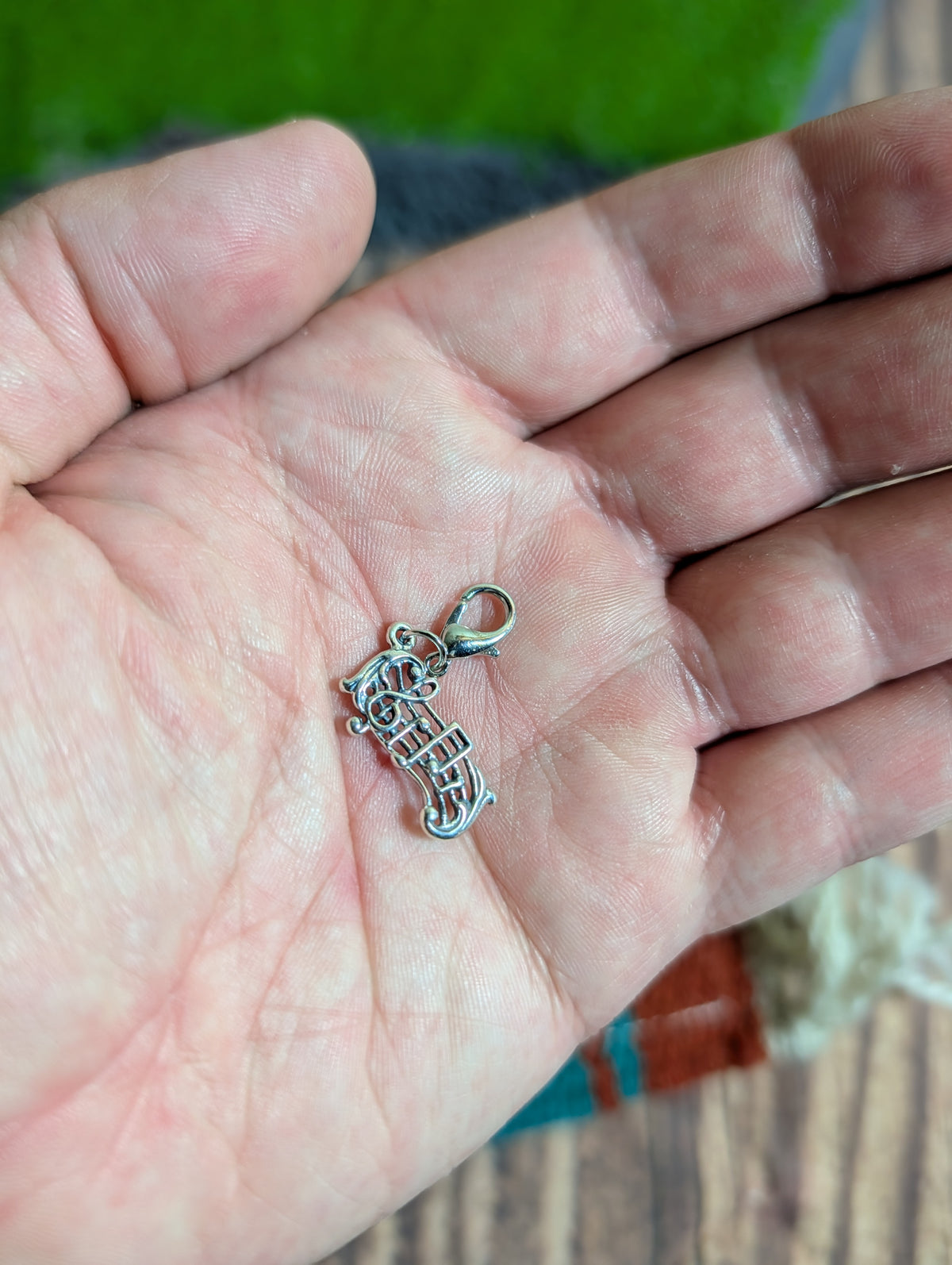 Handcrafted Musical Notes Charm Sterling Silver
