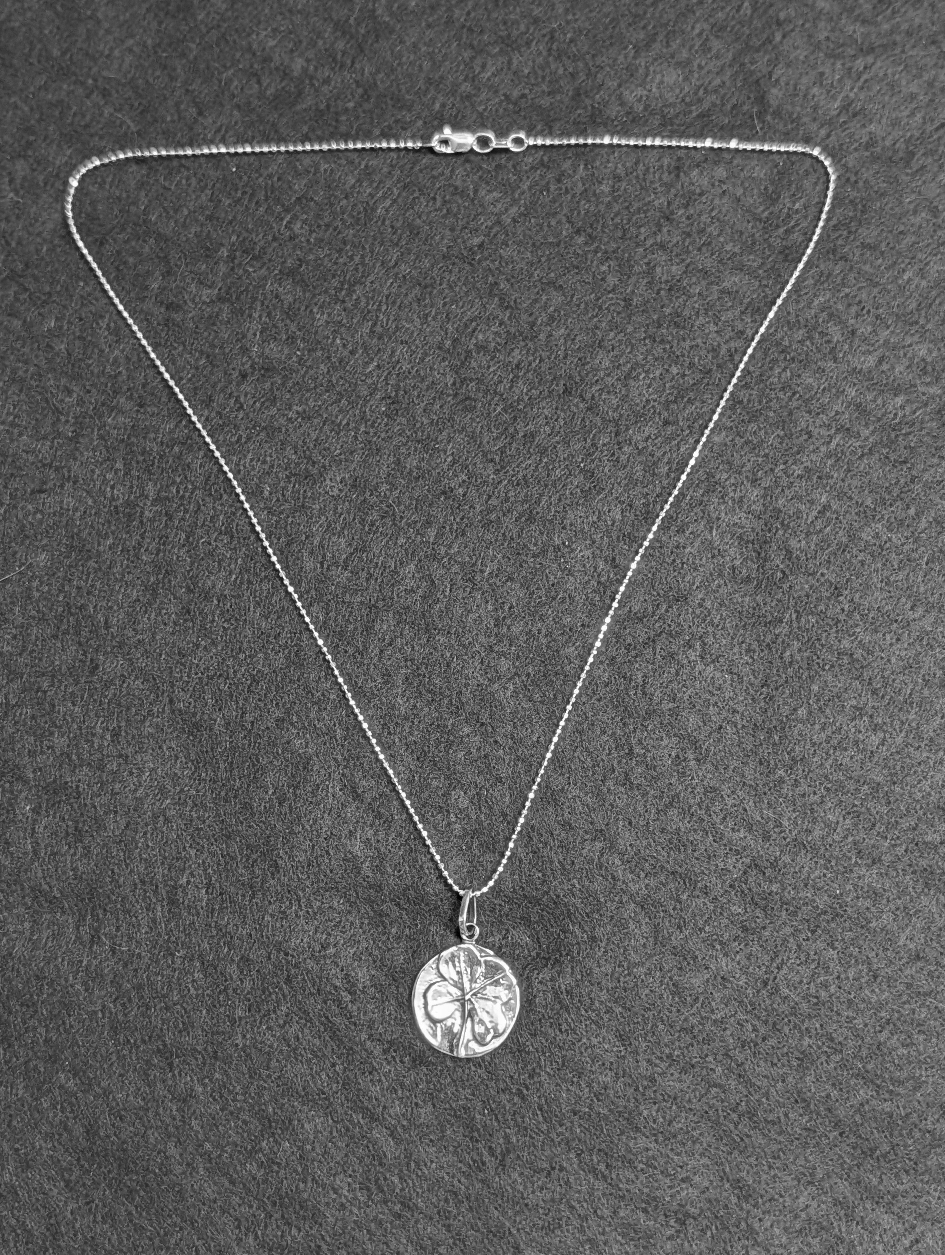 Sterling Silver Four Leaf Clover Necklace