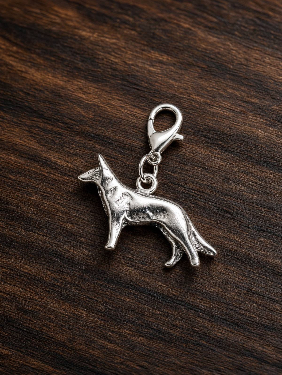 Handcrafted Shepherd Dog Charm Sterling Silver Variant 2