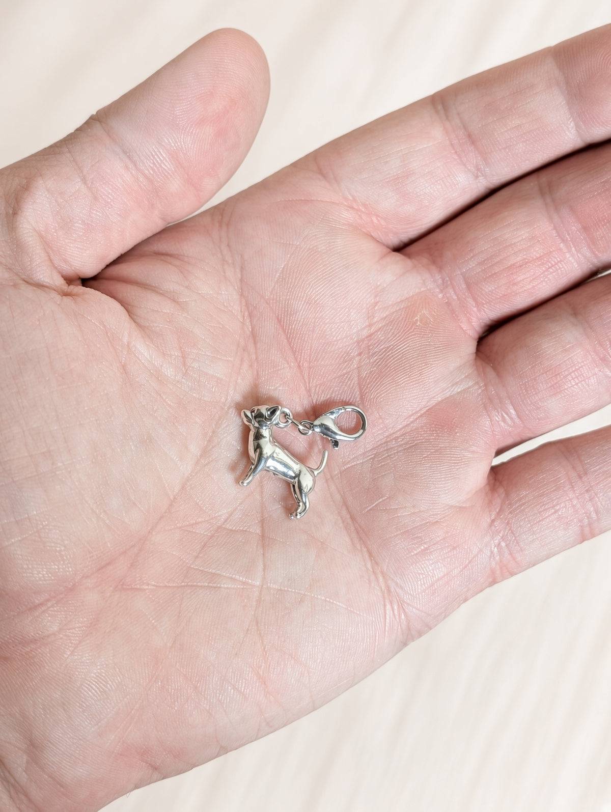Handcrafted Chihuahua Dog Charm Sterling Silver