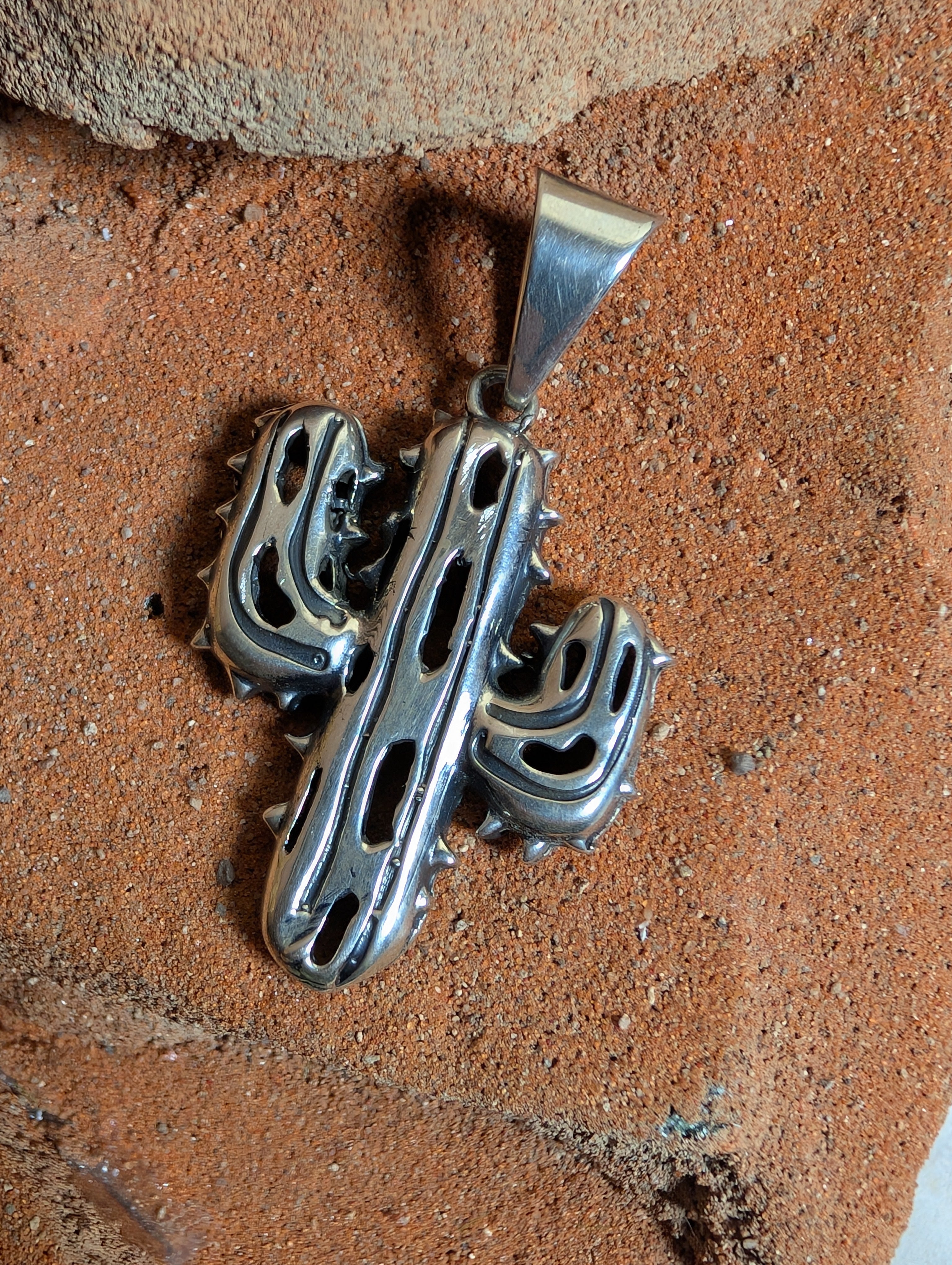 Sterling Silver Saguaro Cactus Pendant