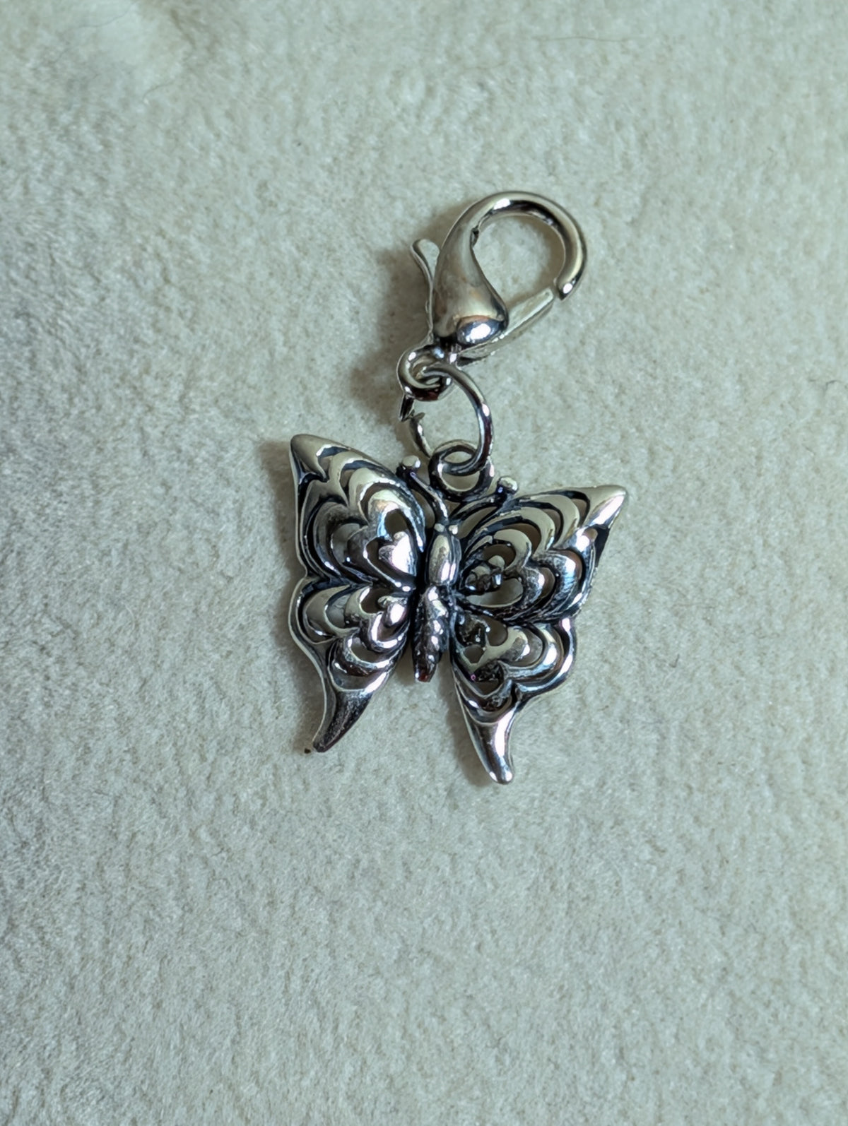 Handcrafted Small Butterfly Charm Sterling Silver Variant 3