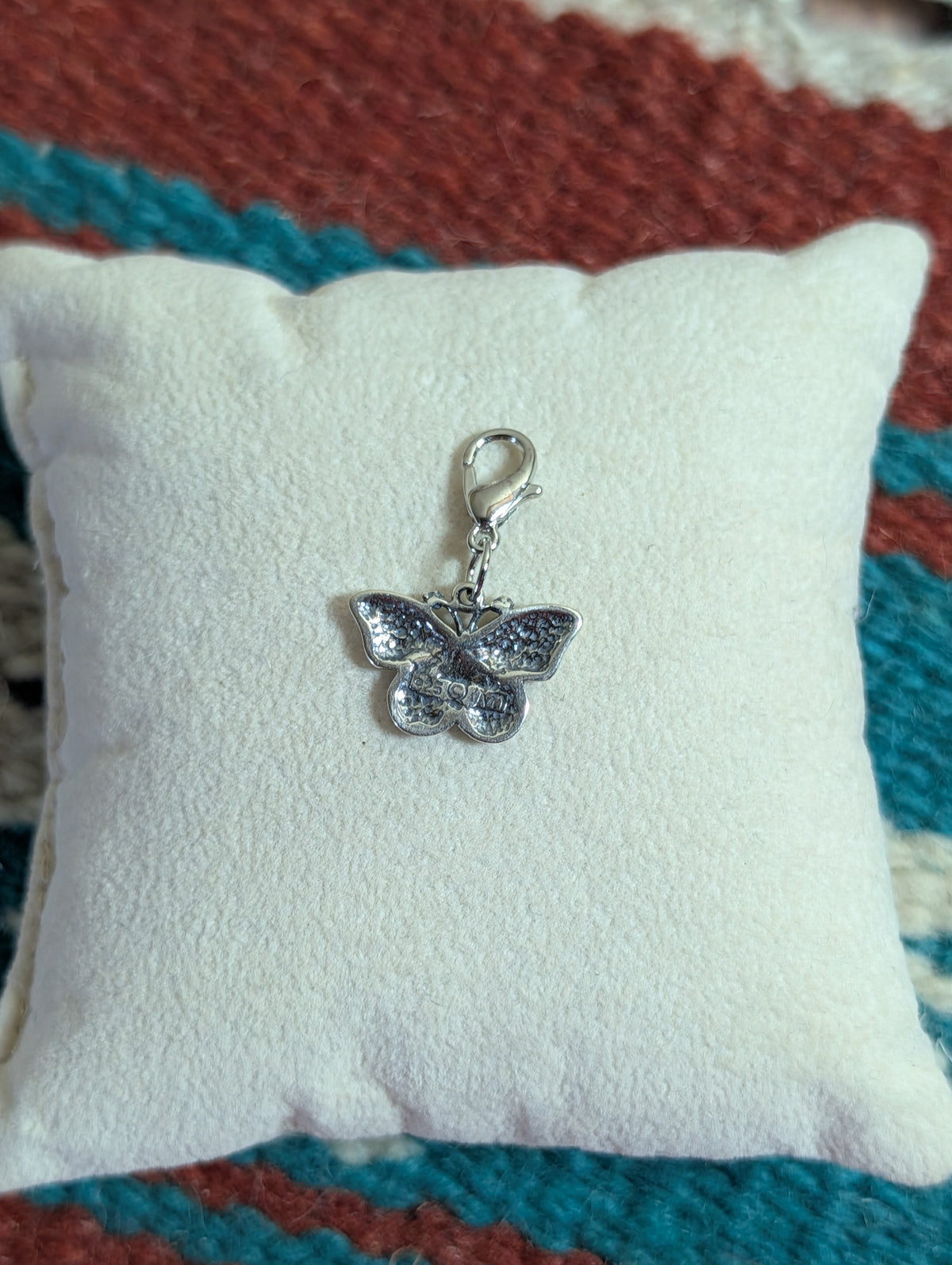 Handcrafted Small Butterfly Charm Sterling Silver Variant 2