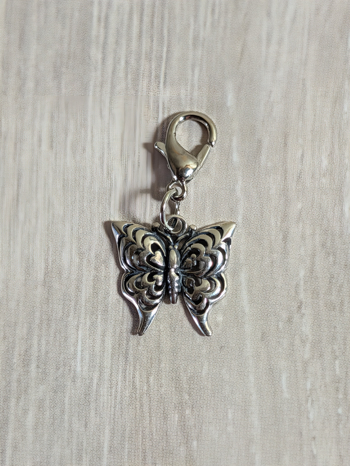 Handcrafted Small Butterfly Charm Sterling Silver Variant 3