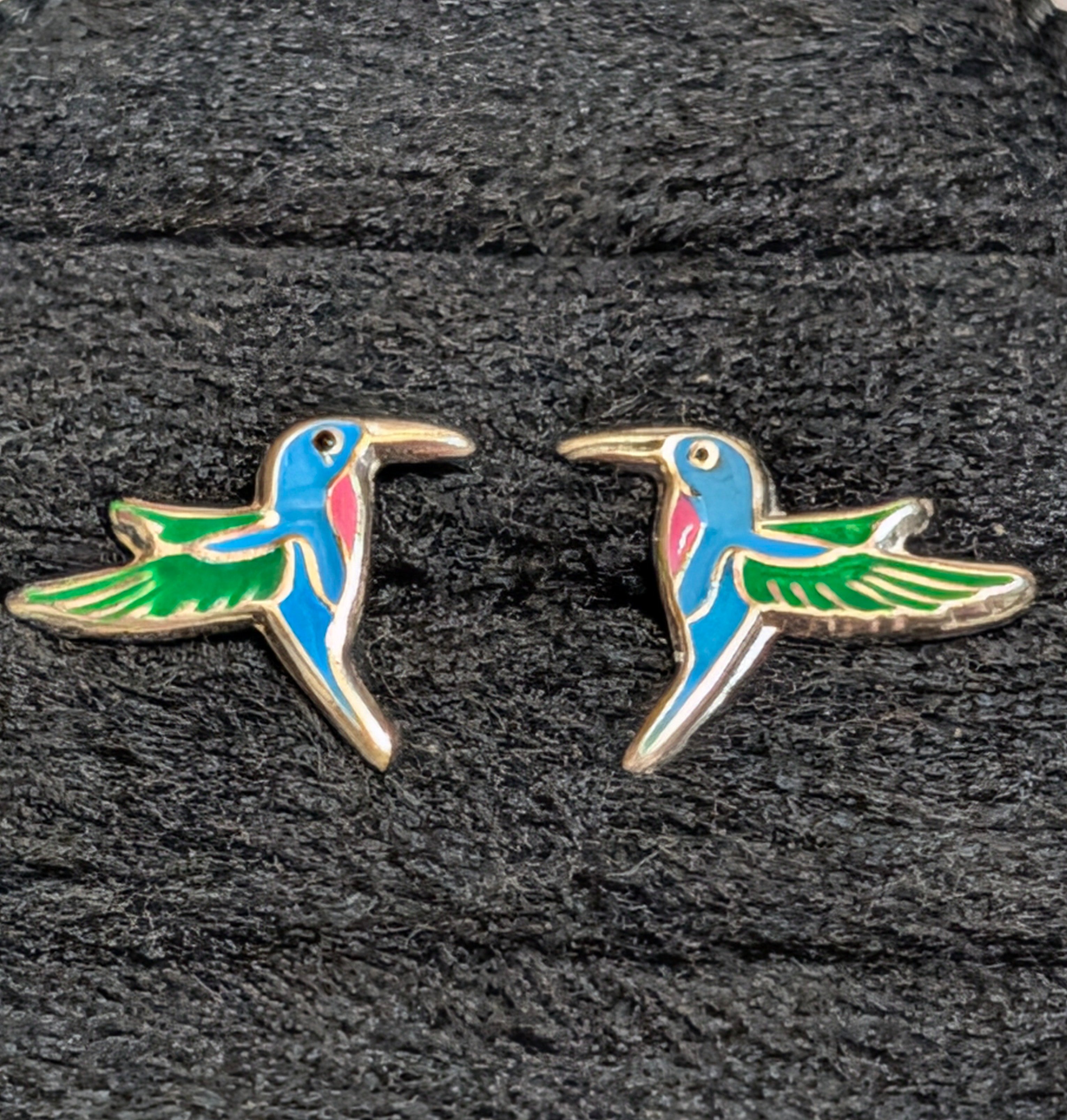 Hummingbird Sterling Silver Stud Earrings