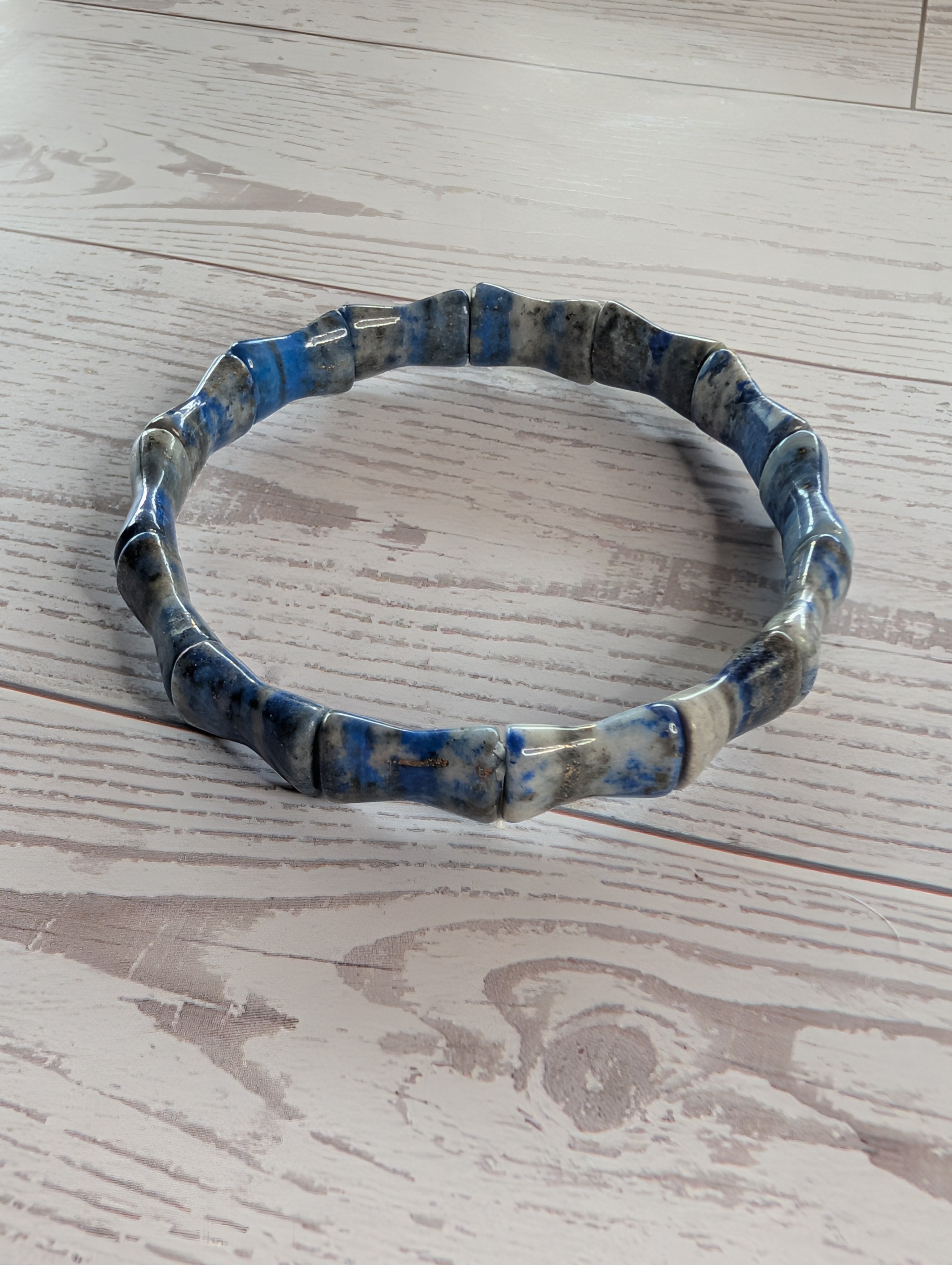 Lapis Beaded Stretch Bracelet