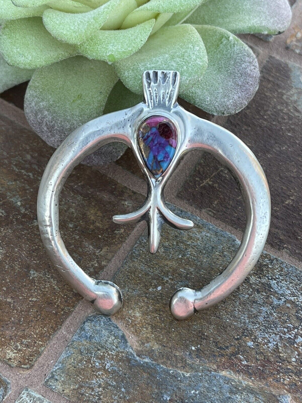 Handcrafted Handmade Sterling Silver Pink Dream Mojave Naja Pendant