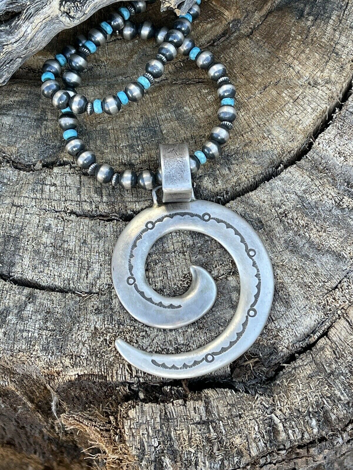 Handcrafted Sterling Silver Spiral of Evolution Pendant