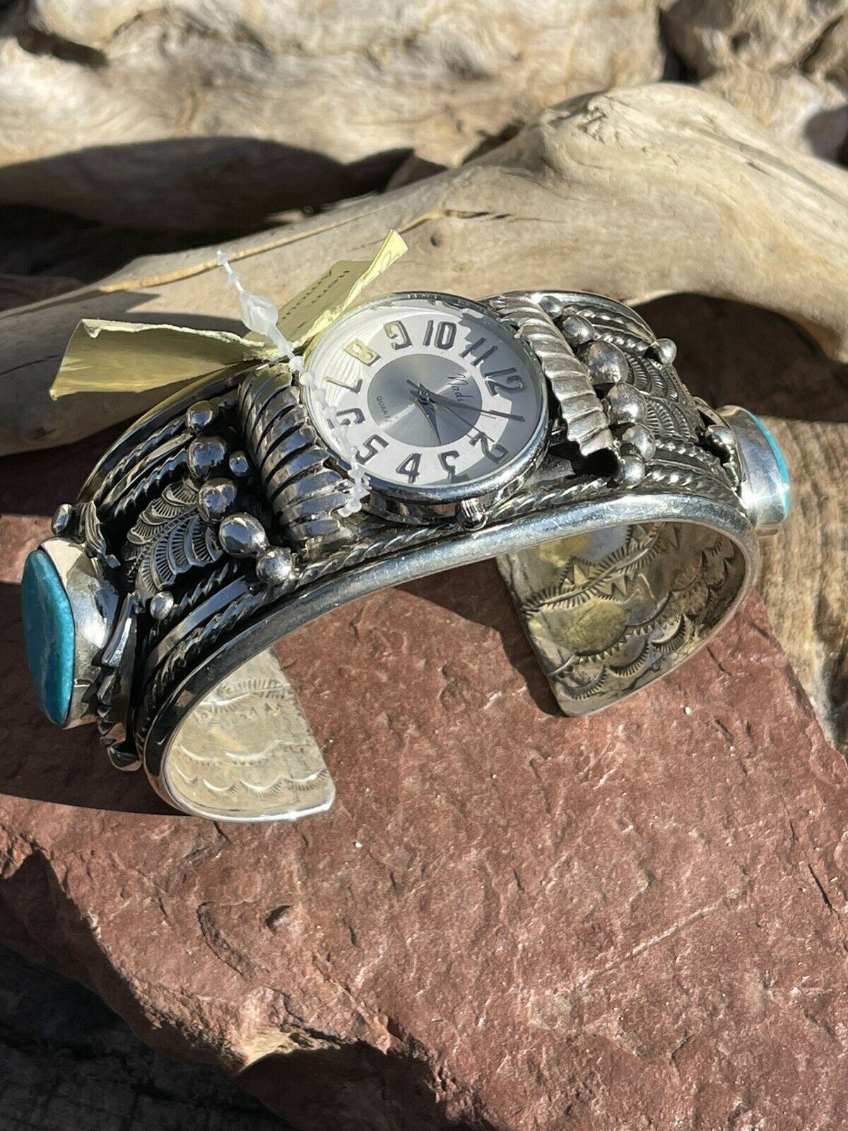 Handcrafted Vintage Sterling Silver & Kingman Turquoise Non  display picture 2
