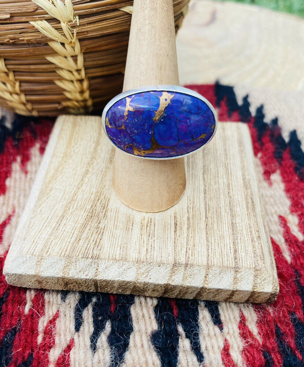 Handcrafted Purple Dream Mohave & Sterling Silver Adjustable Ring