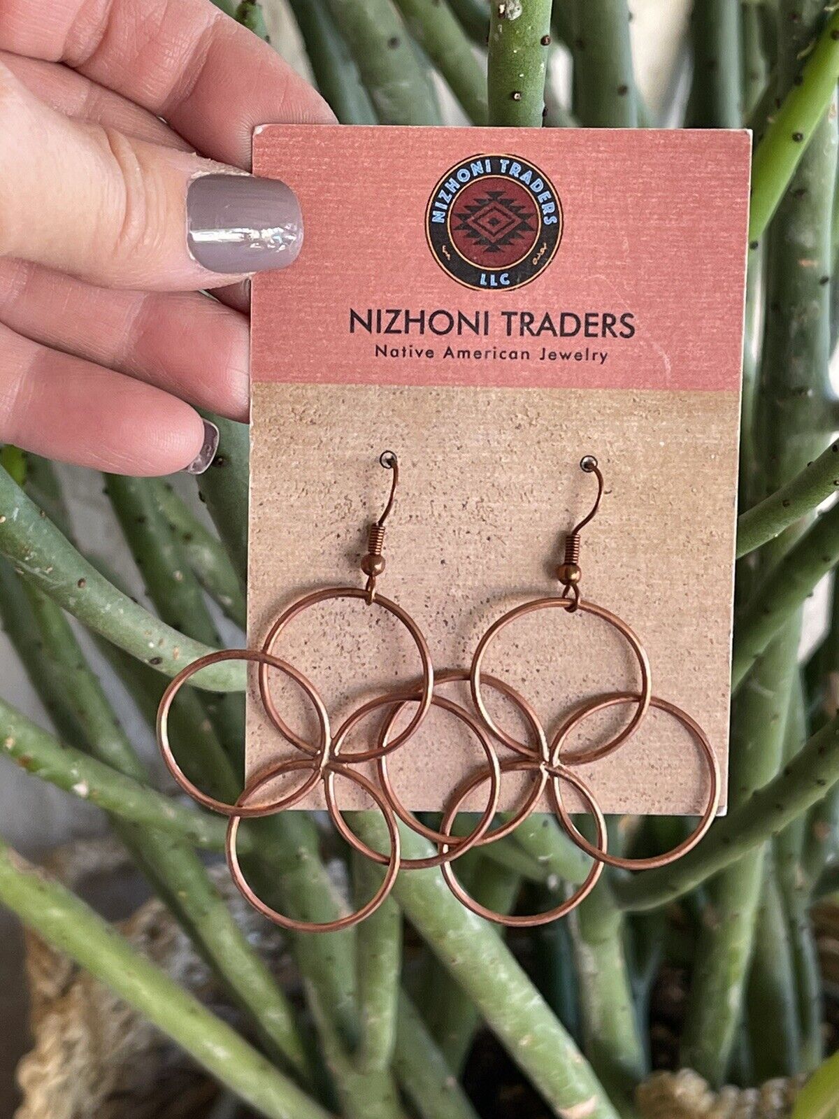 Handcrafted Copper Butterfly Twist Wire Dangle Earrings