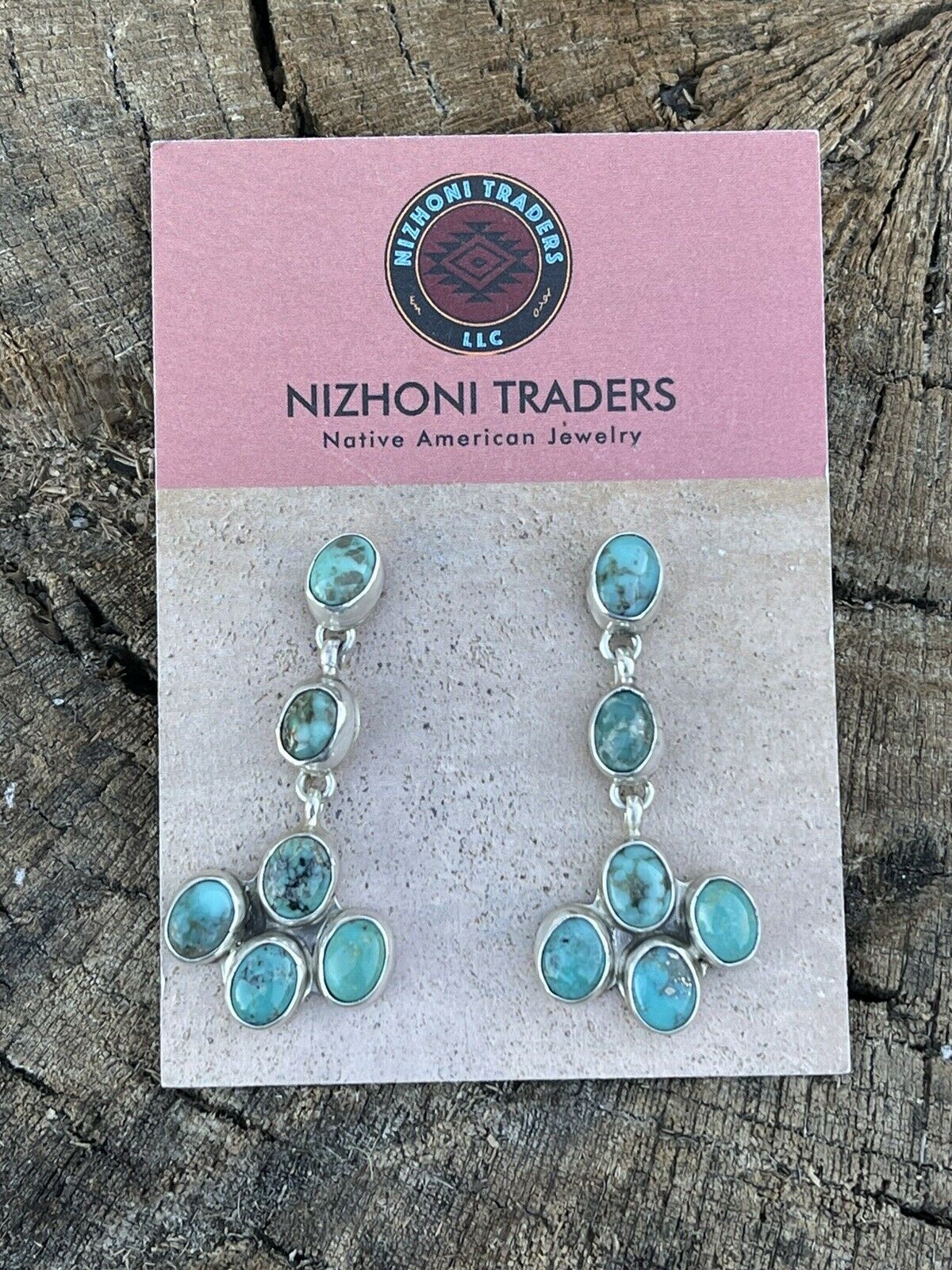 Handcrafted Sterling Silver Royston Turquoise Dangle Earrings