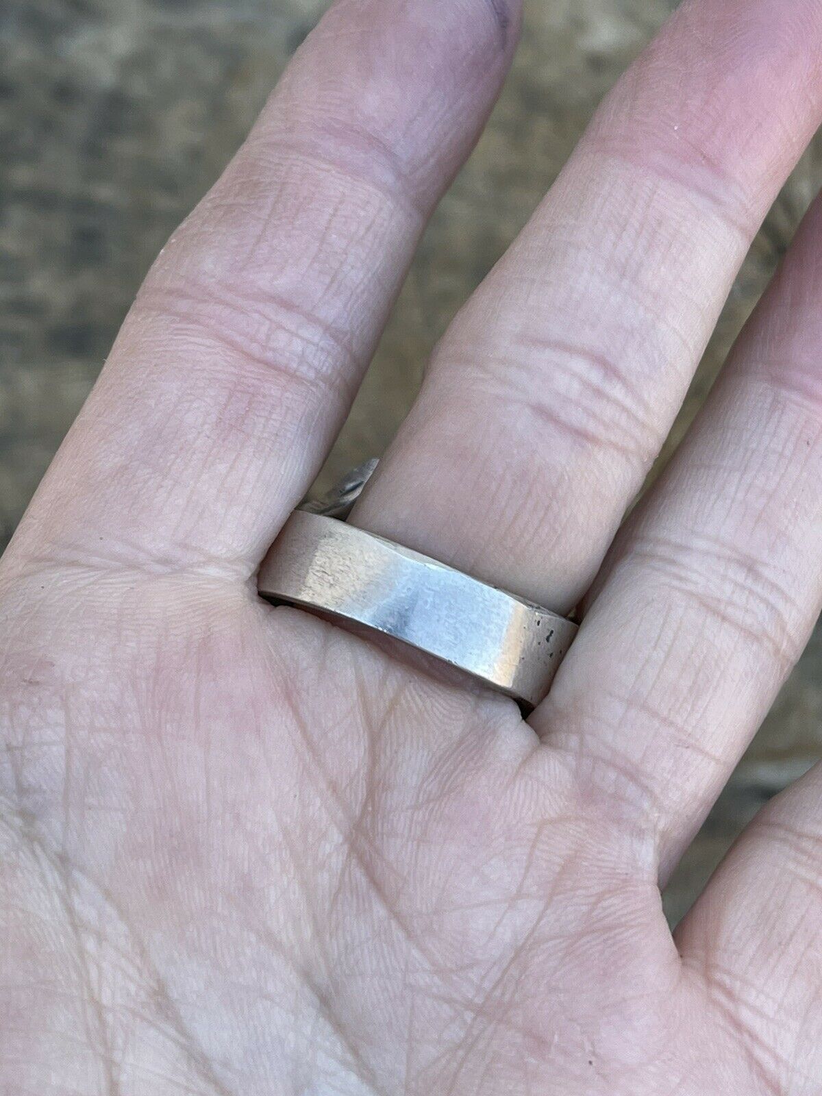 Handcrafted Unisex Turquoise Sterling Silver Statement Ring Sz 10.5