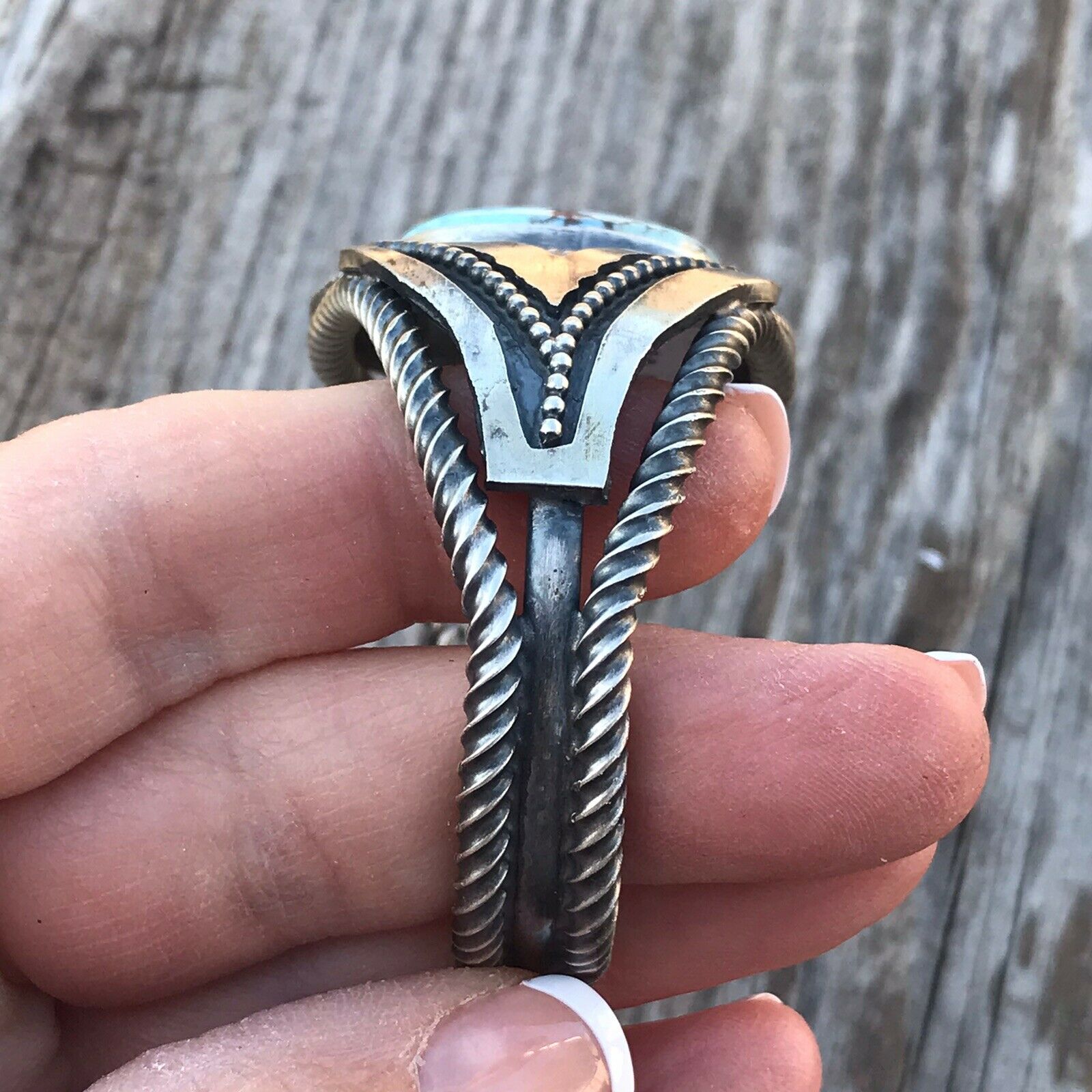 Golden Hill Turquoise Sterling Silver Cuff