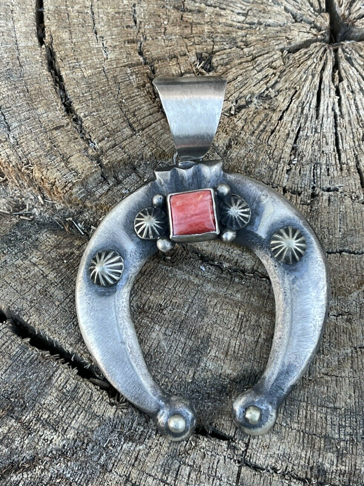 Handcrafted Sterling Silver Spiny Naja Pendant Signed By Chimney Butte