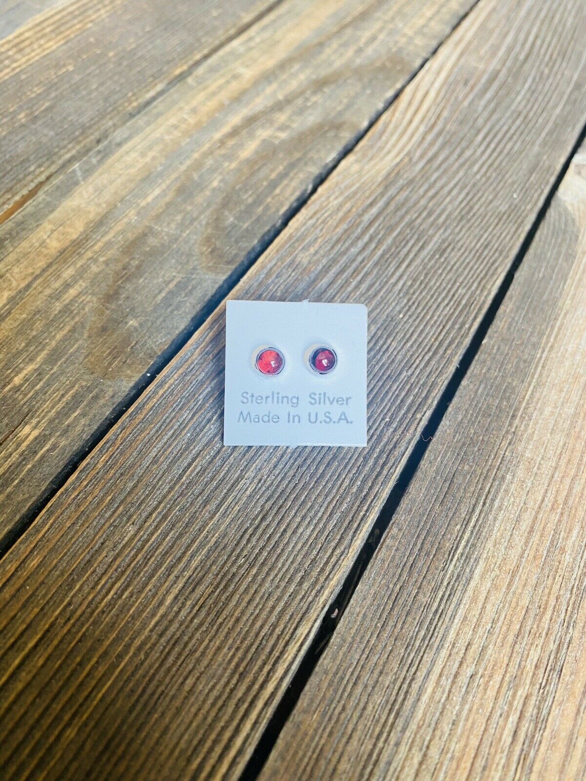 Handcrafted Amethyst and Sterling Silver Studs