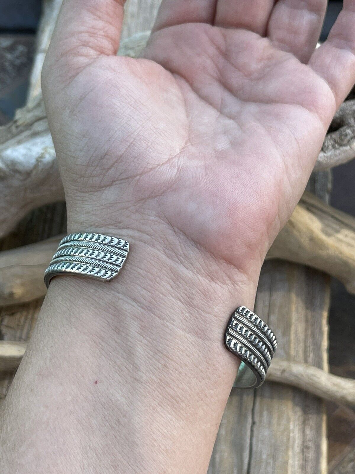 Navajo Sterling Silver Red Coral & Turquoise Bracelet Signed M & R Calladitto /