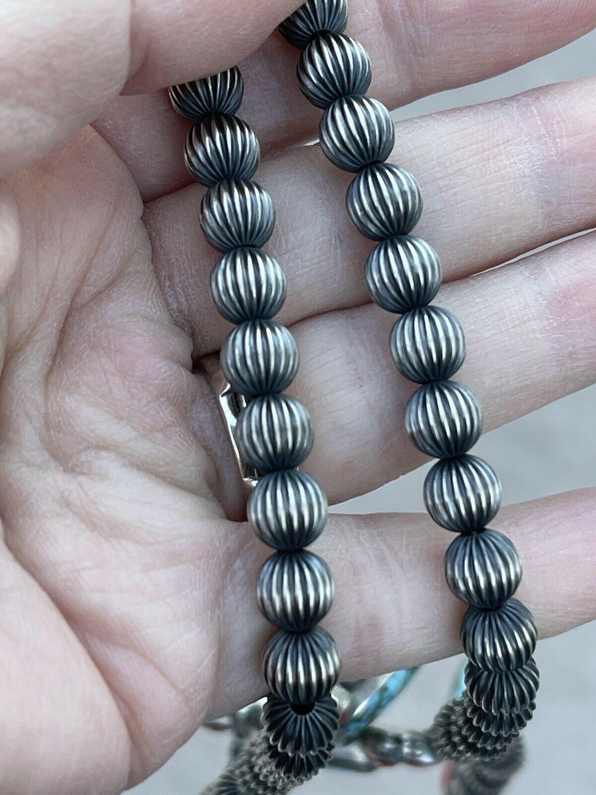 Handcrafted Sterling Kingman Turquoise Natural Red Coral Necklace Taos Collection