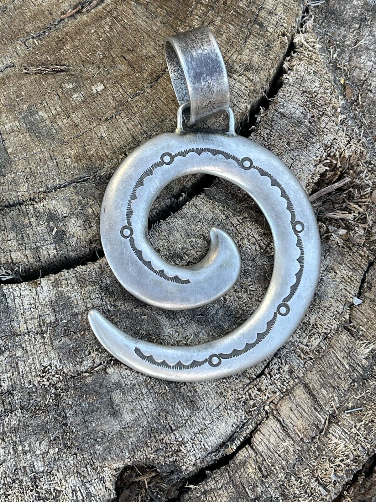 Handcrafted Sterling Silver Spiral of Evolution Pendant