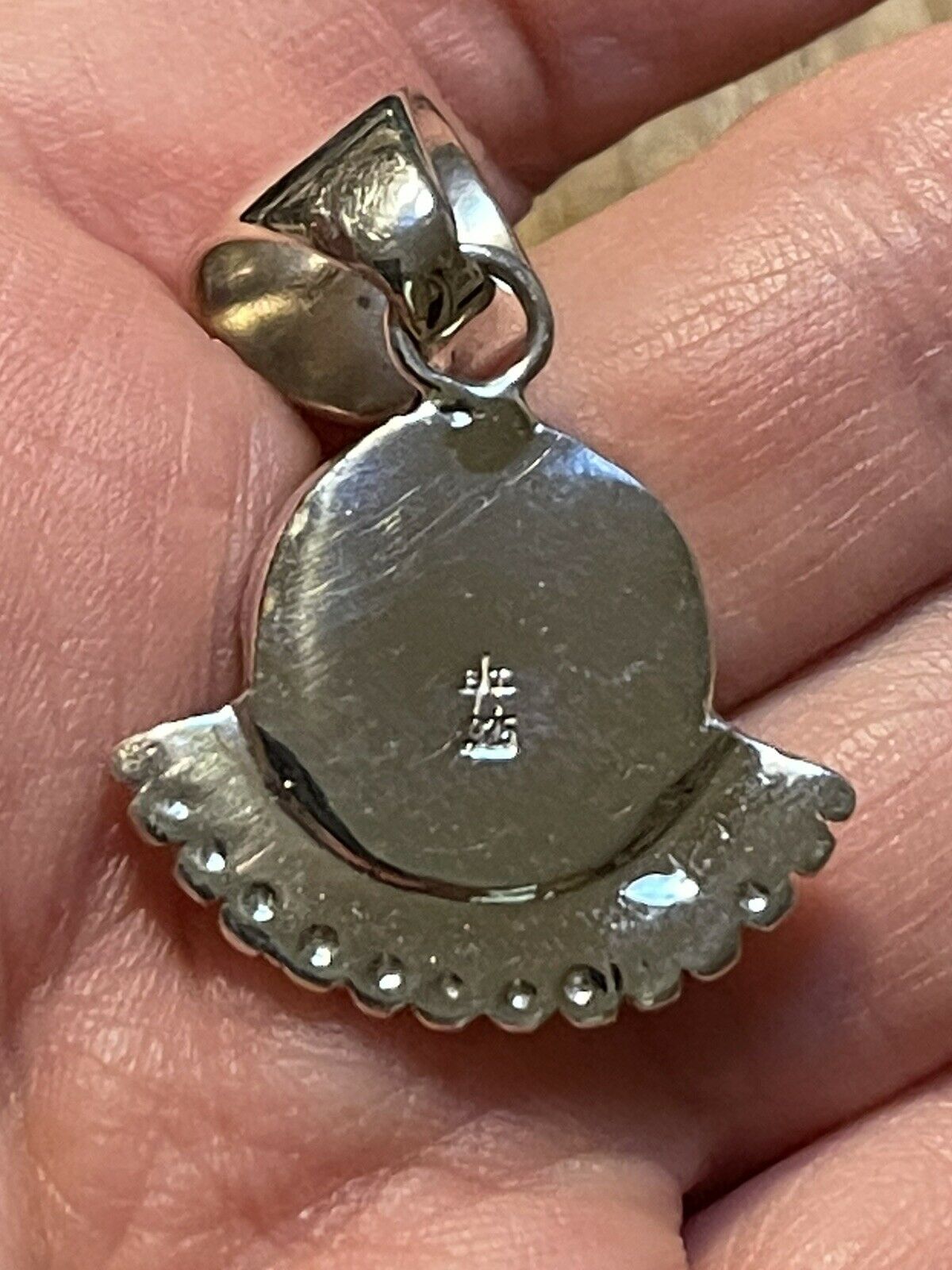 Handcrafted Pink Dream Mojave & Sterling Silver Fancy Fan Pendant