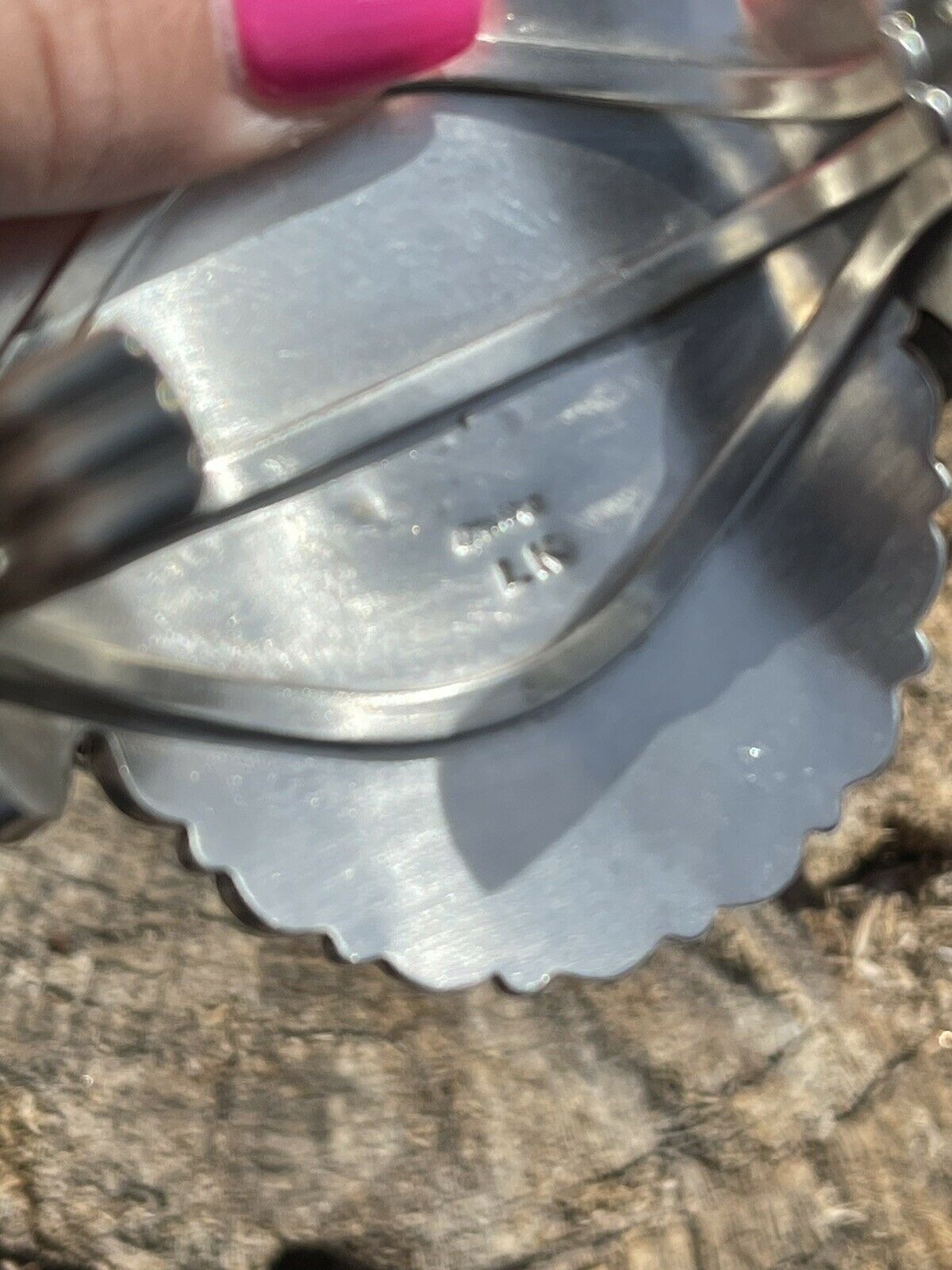 Navajo Sterling Silver Bumblebee & Turquoise Cluster Cuff Bracelet /