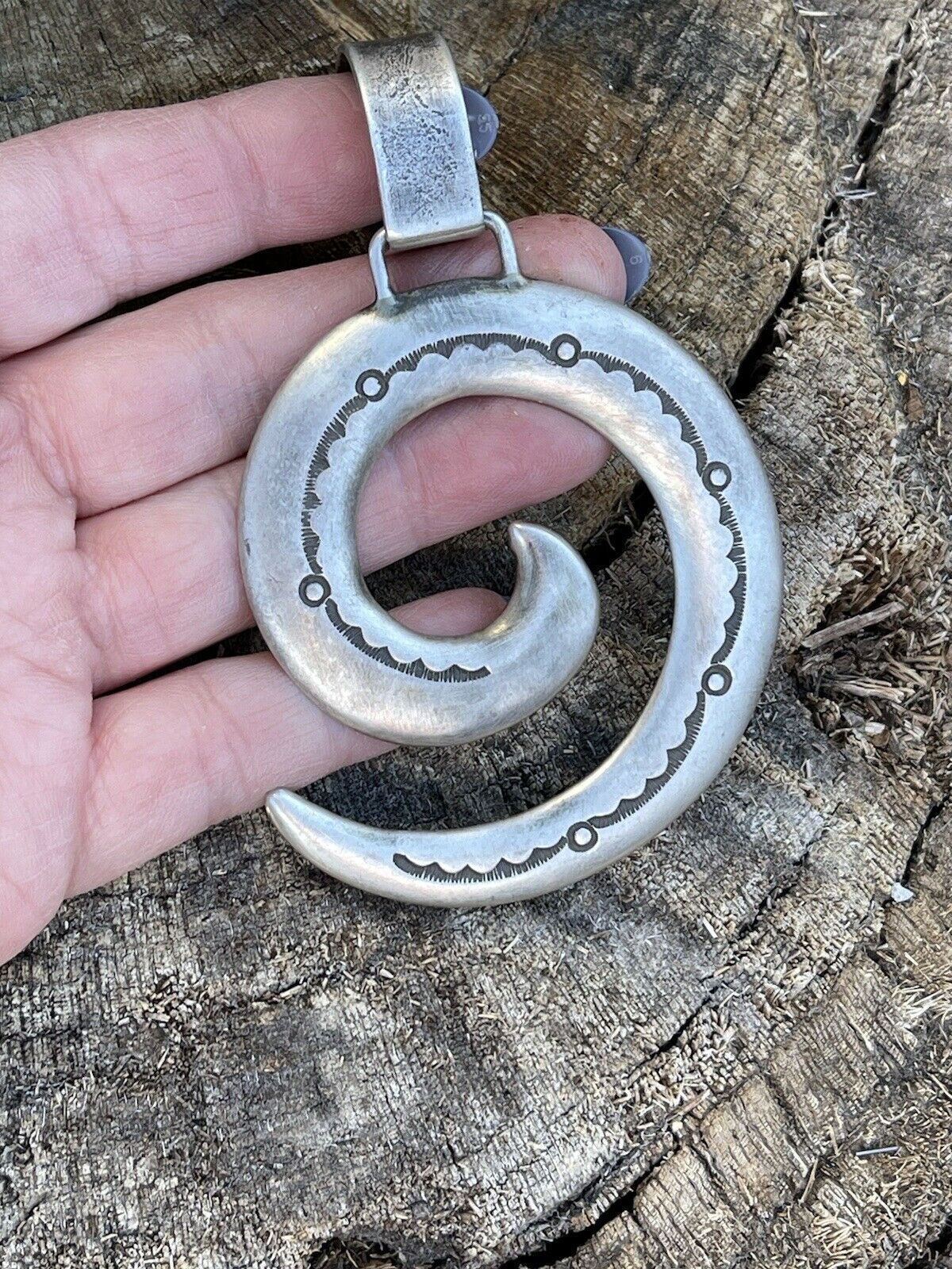 Handcrafted Sterling Silver Spiral of Evolution Pendant