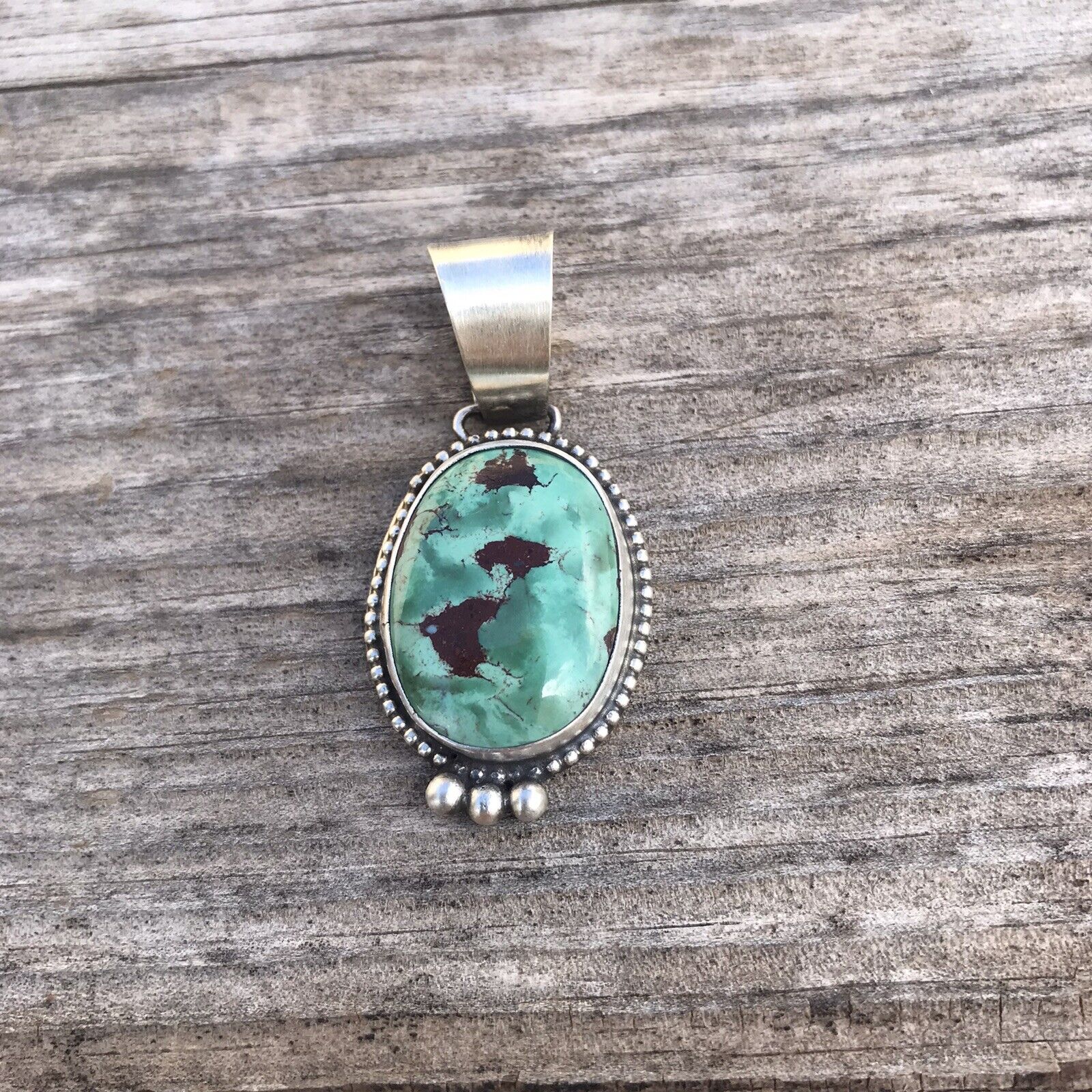 Navajo Turquoise Sterling Silver Pendant