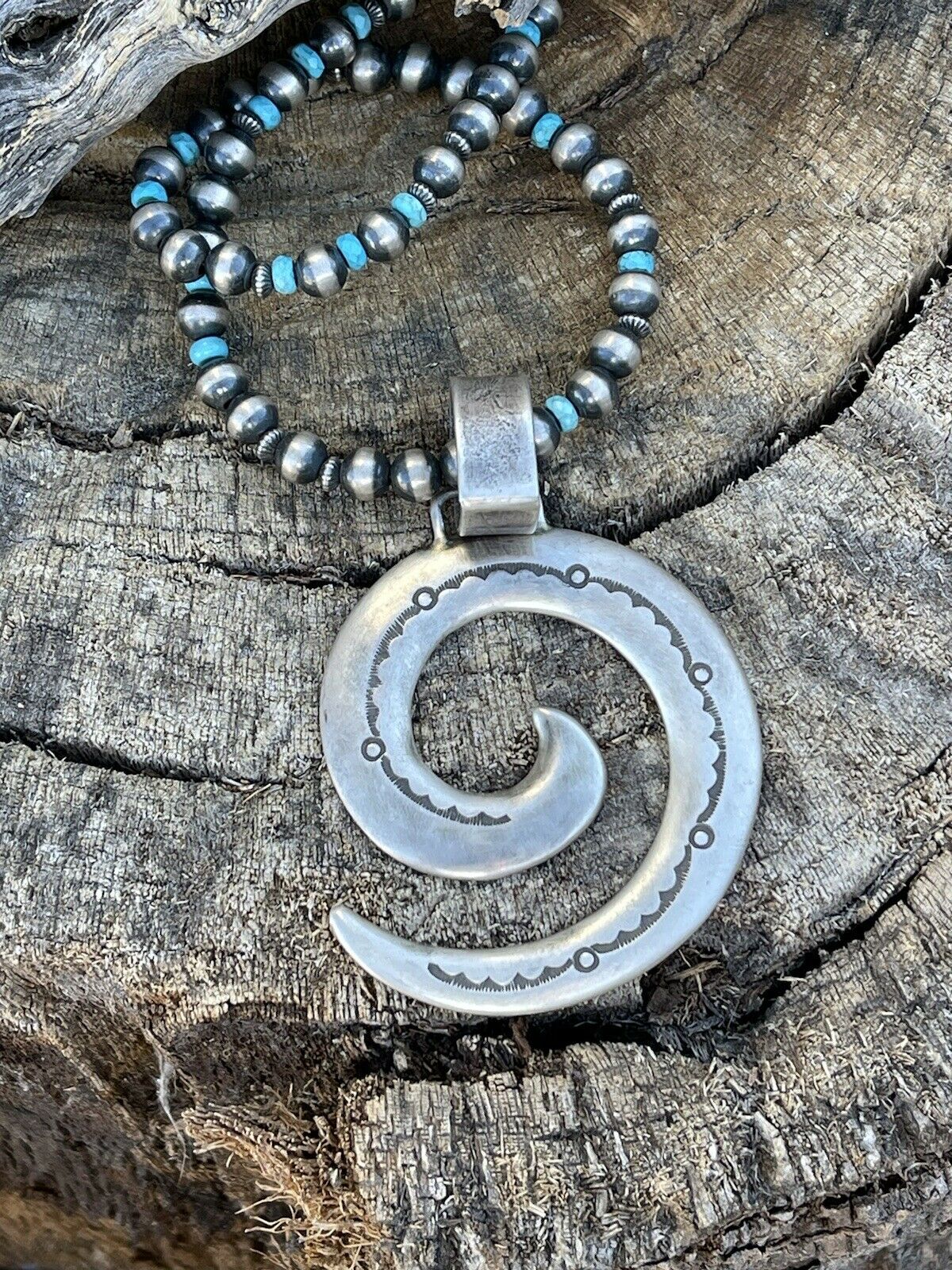 Handcrafted Sterling Silver Spiral of Evolution Pendant