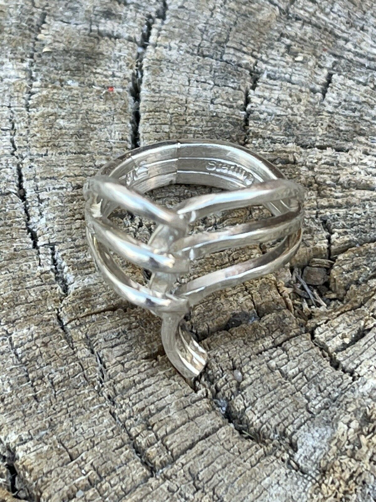 Handcrafted Sterling Silver Swirls Wave Ring