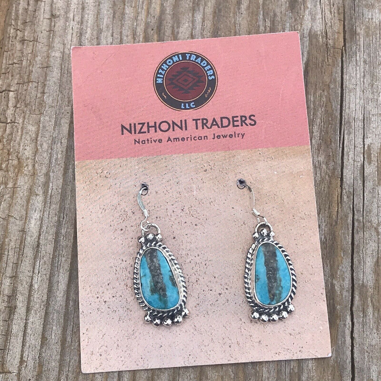 Handcrafted Turquoise & Sterling Silver Dangle Earrings