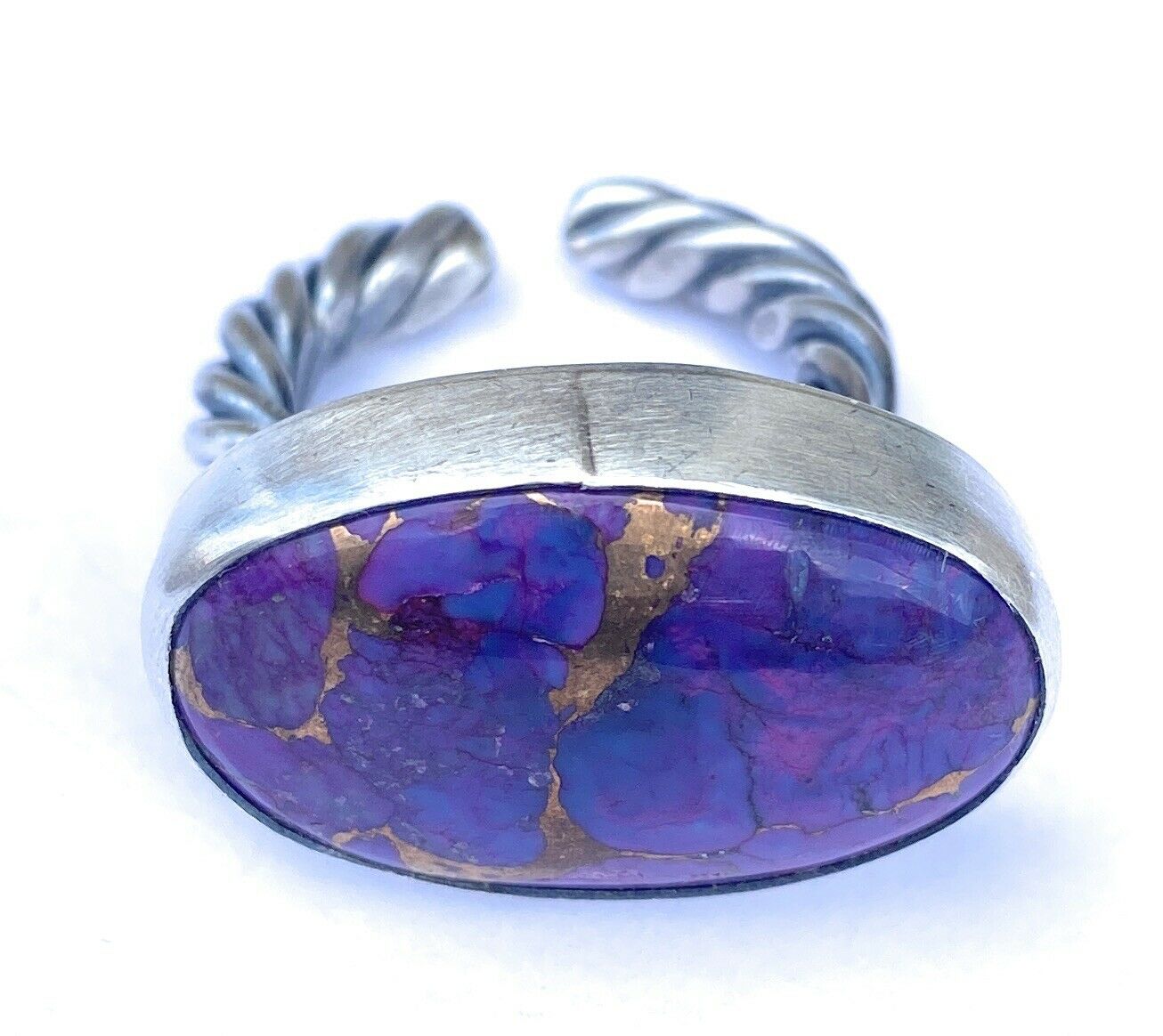 Handcrafted Purple Dream Mohave & Sterling Silver Adjustable Ring