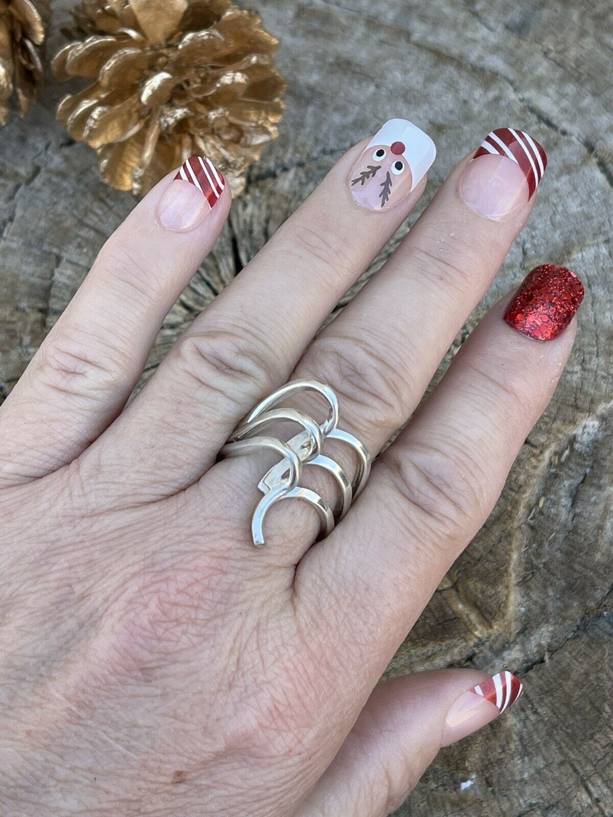 Handcrafted Sterling Silver Swirls Wave Ring