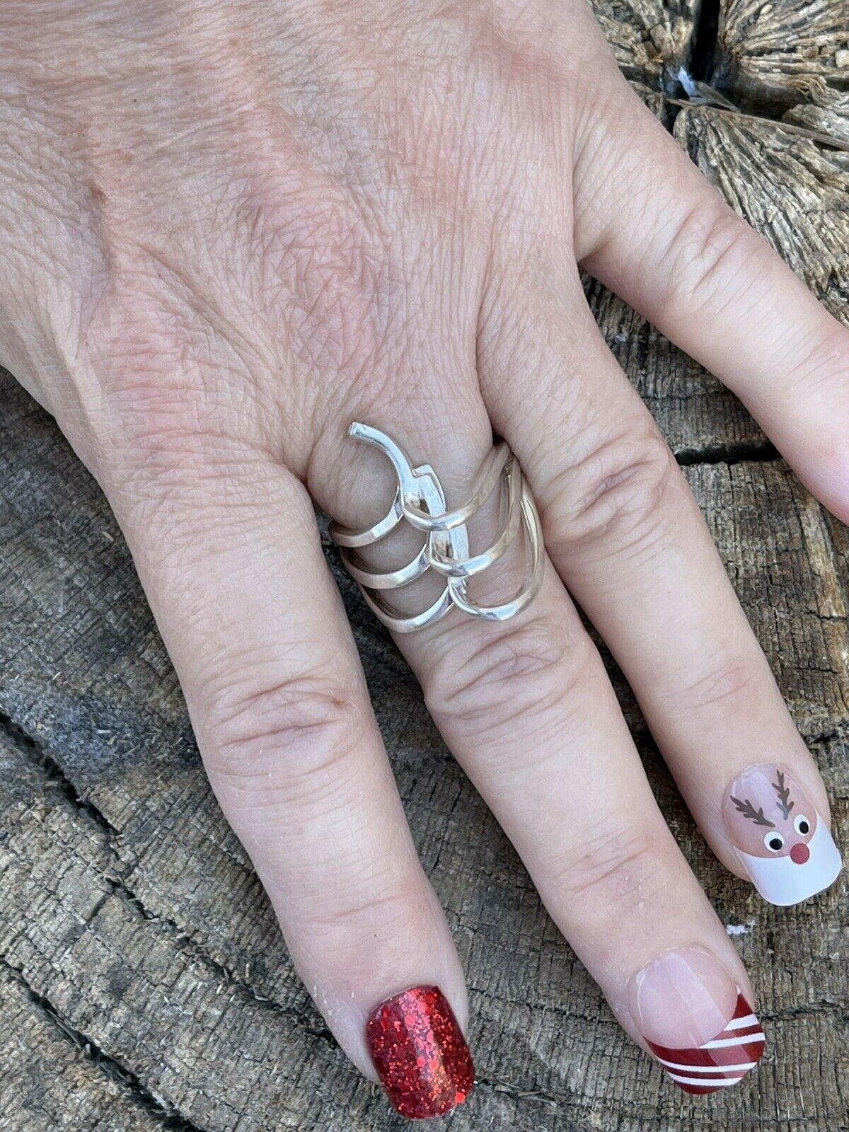 Handcrafted Sterling Silver Swirls Wave Ring