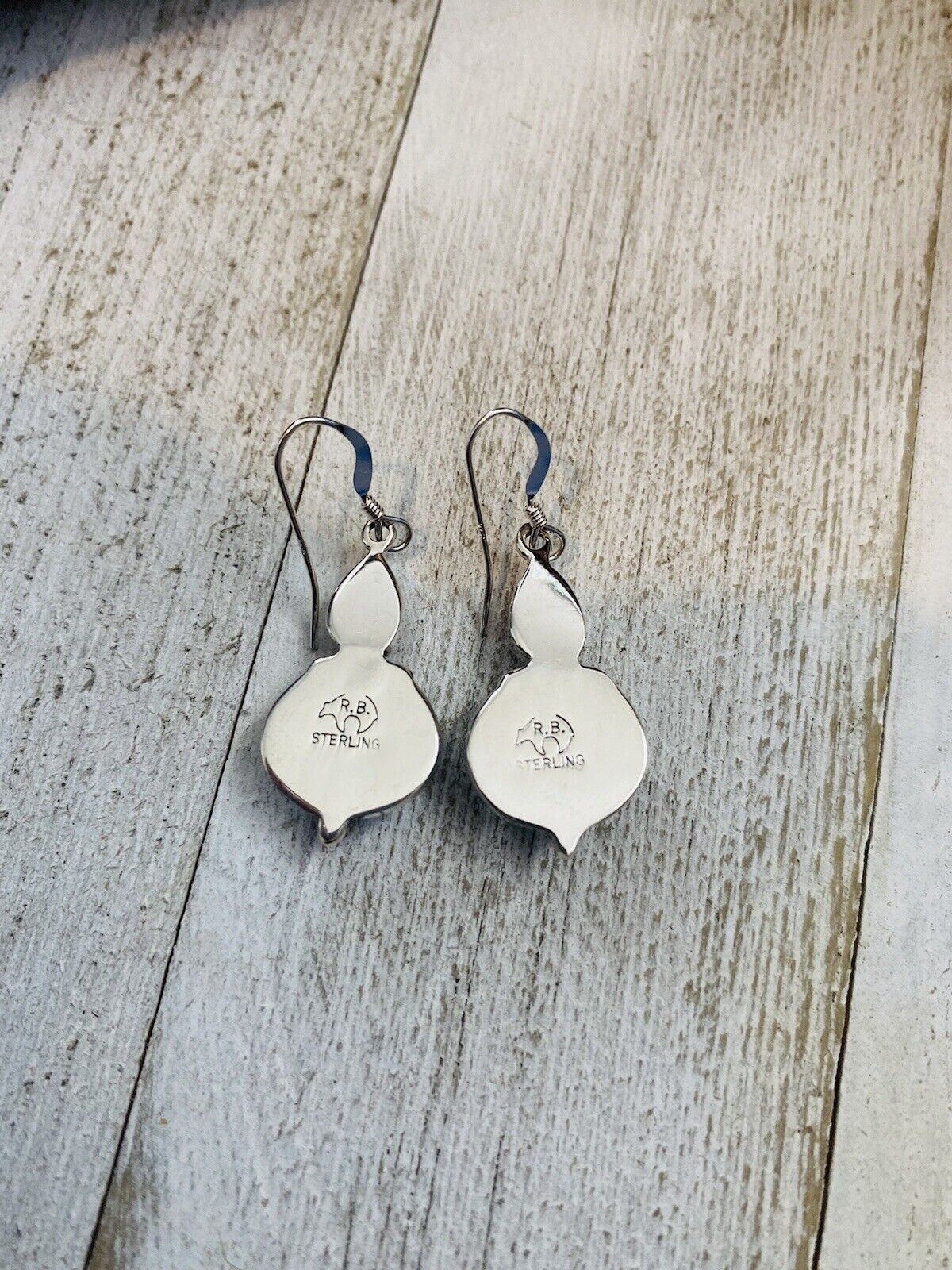 Handcrafted Turquoise, Coral & Sterling Silver Dangle Earrings