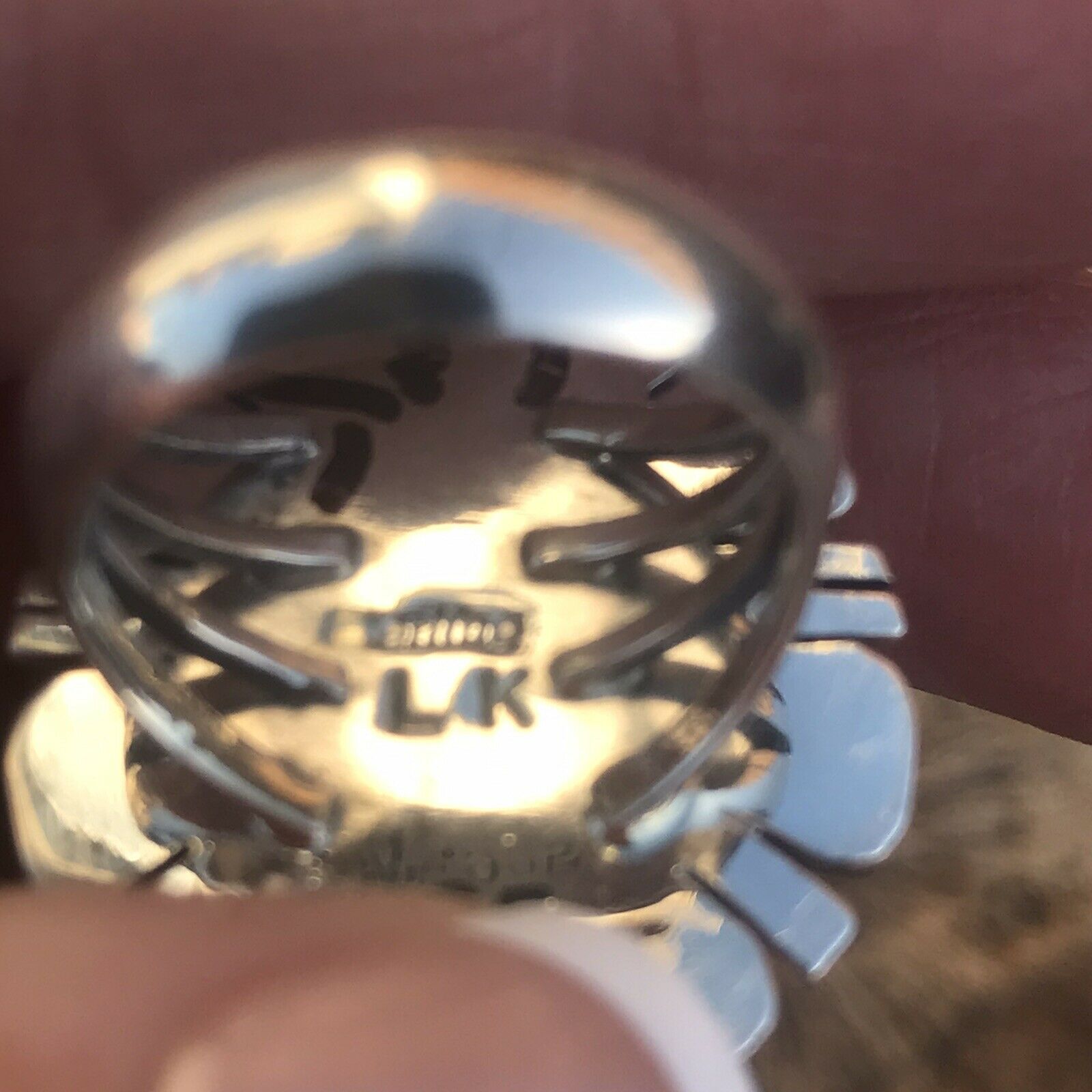 Handcrafted Royston Turquoise & Sterling Silver Ring Size 6.5 Stamped Sterling