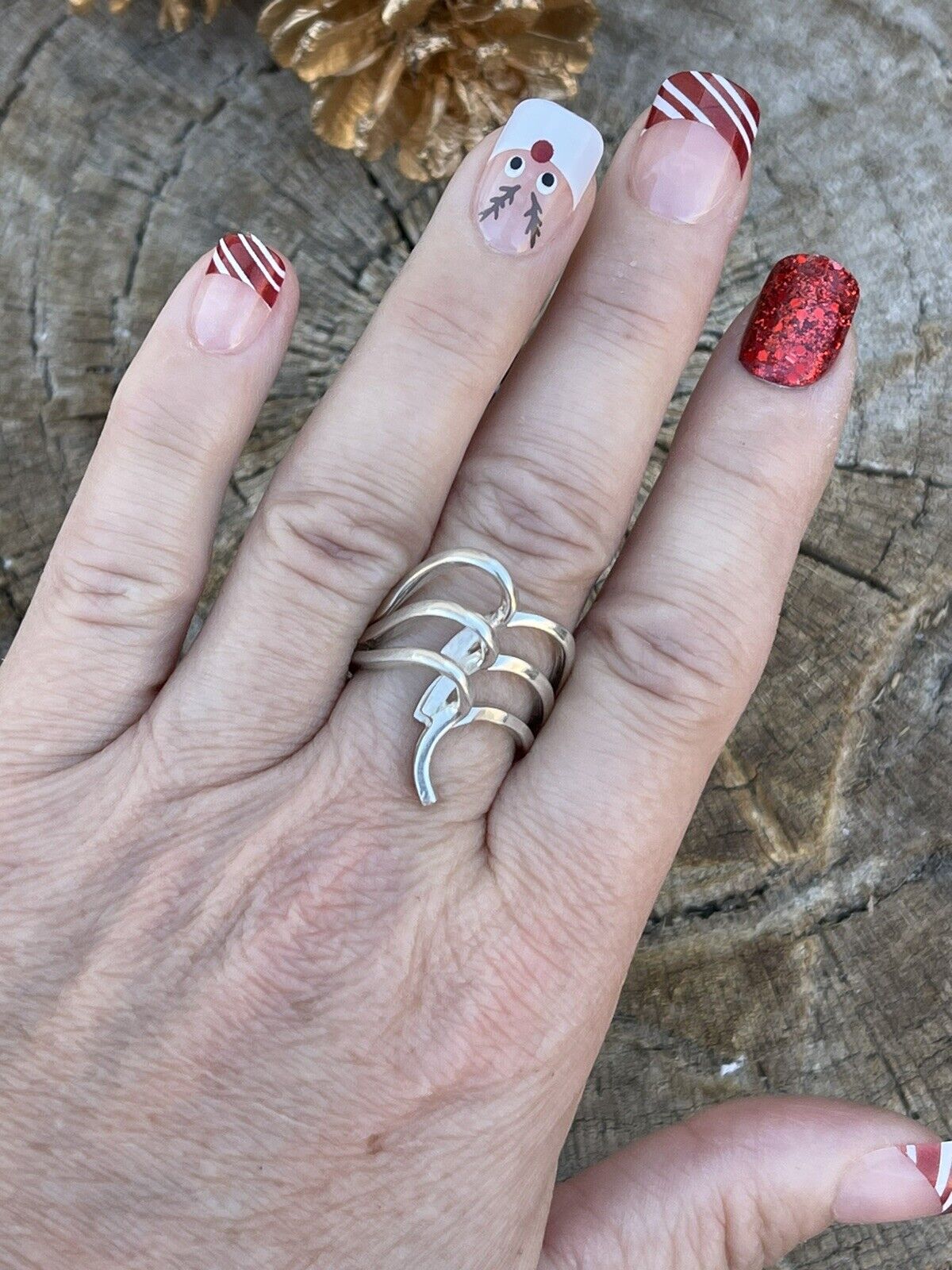 Handcrafted Sterling Silver Swirls Wave Ring