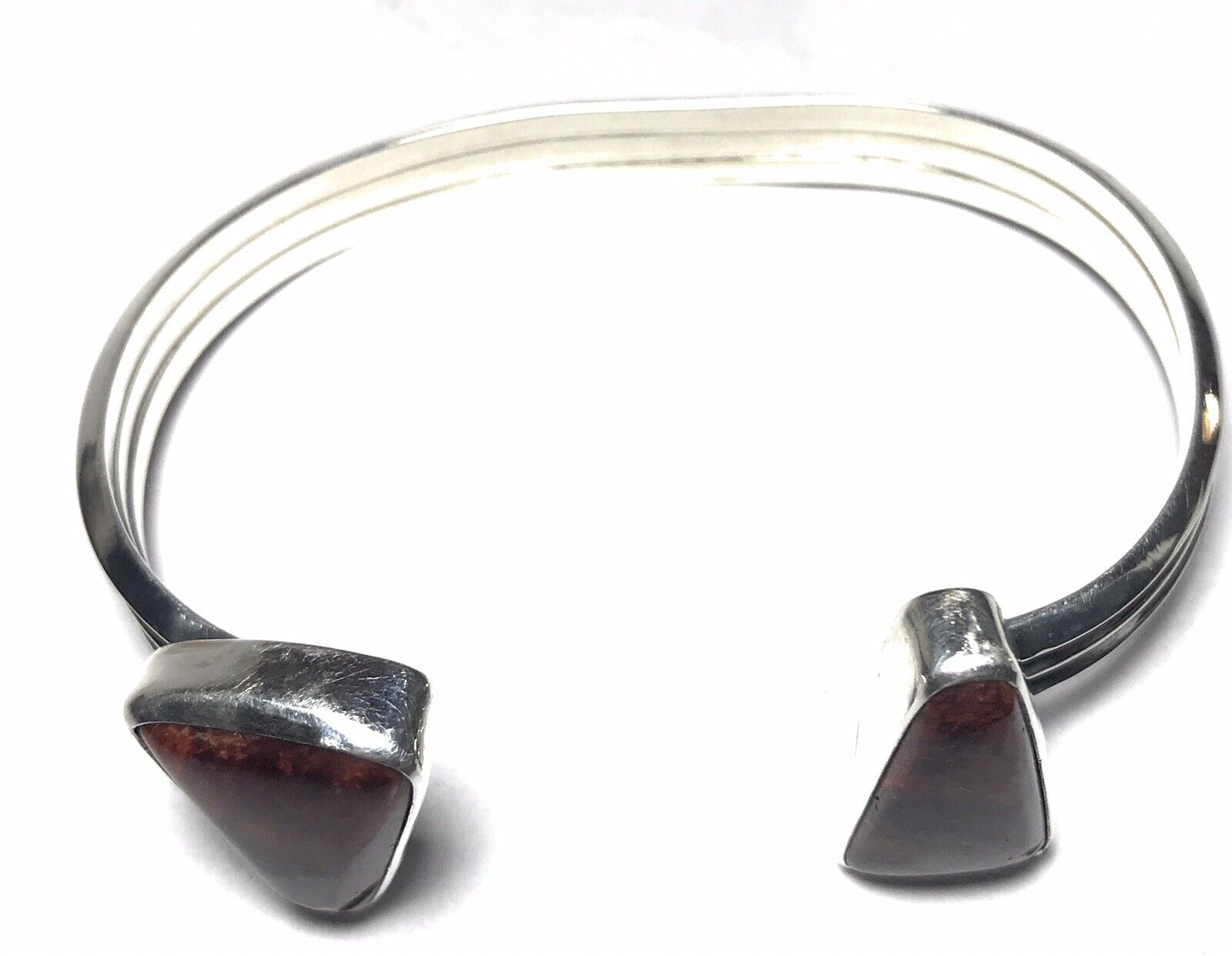 Navajo Spiny Oyster & Sterling Silver Bracelet Cuff Signed