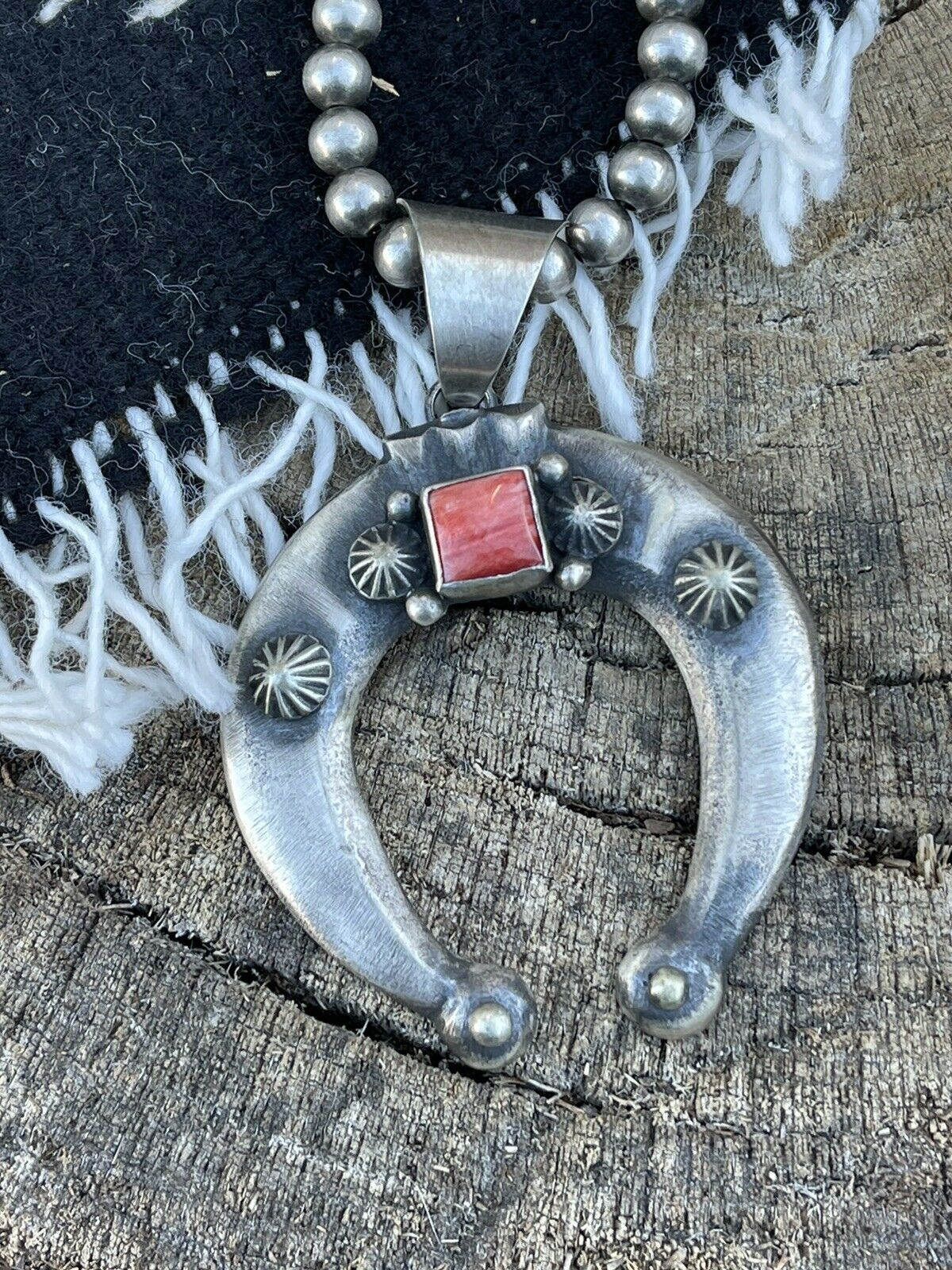 Handcrafted Sterling Silver Spiny Naja Pendant Signed By Chimney Butte